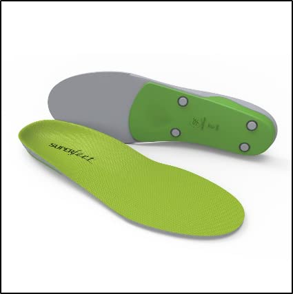 Superfeet GREEN High Arch Orthotic Support Insoles - Cut-to-Fit Shoe Inserts for Men 5.5-7 & Women 6.5-8 - Ideal for Running, Hiking & All-Day Comfort
