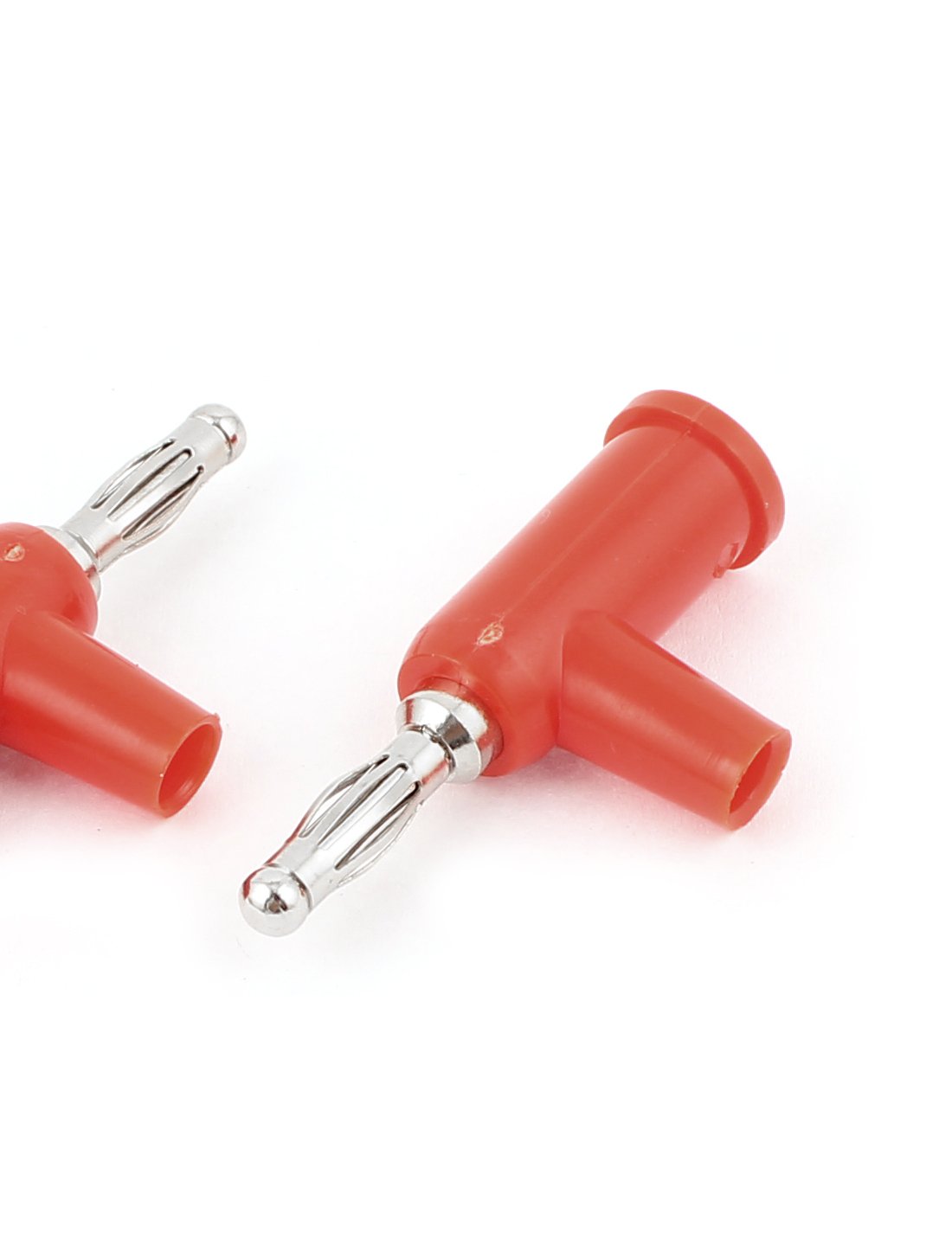 5pcs Red Banana Jack Socket Connectors - Tee Shape Audio Speaker Wire Cable Adapters for Home Theater, Studio & DIY Audio Setup