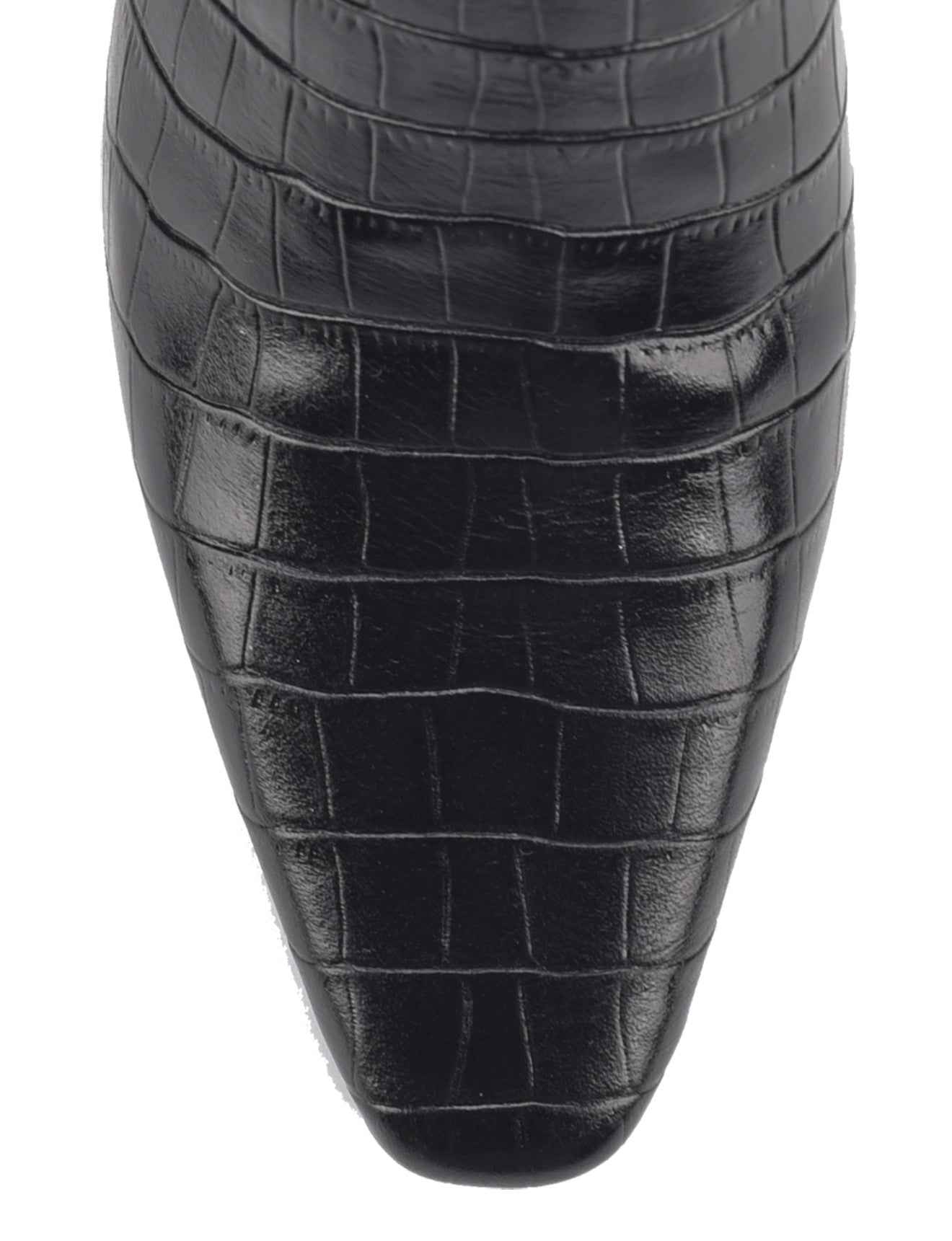 Blair Women's Black Crocodile Leather Ankle Boots - Stylish & Comfortable for Casual Outings, Work & Evening Events