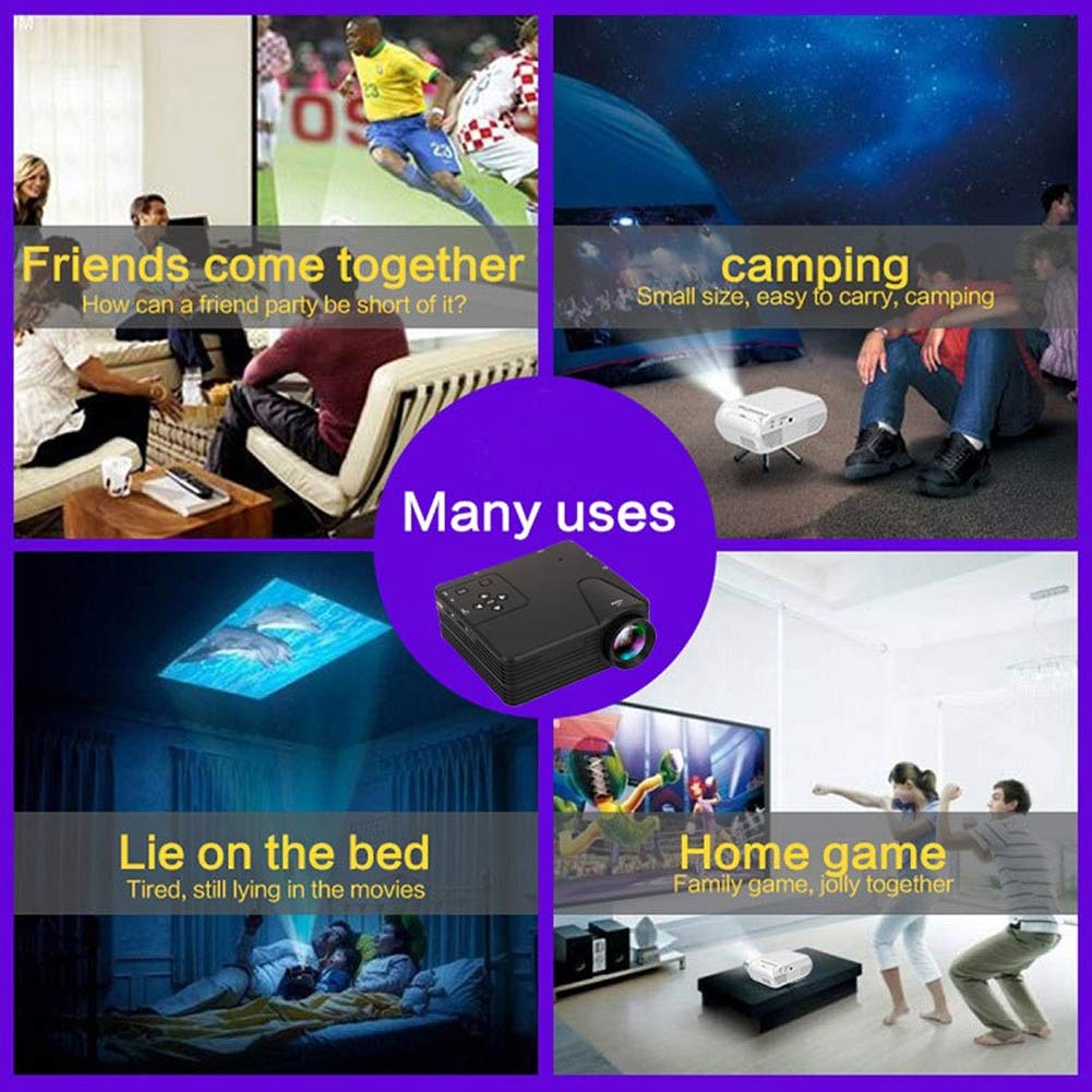 MMD 1080P HD Video Projector with 2K Support, 400 Lumens for 100