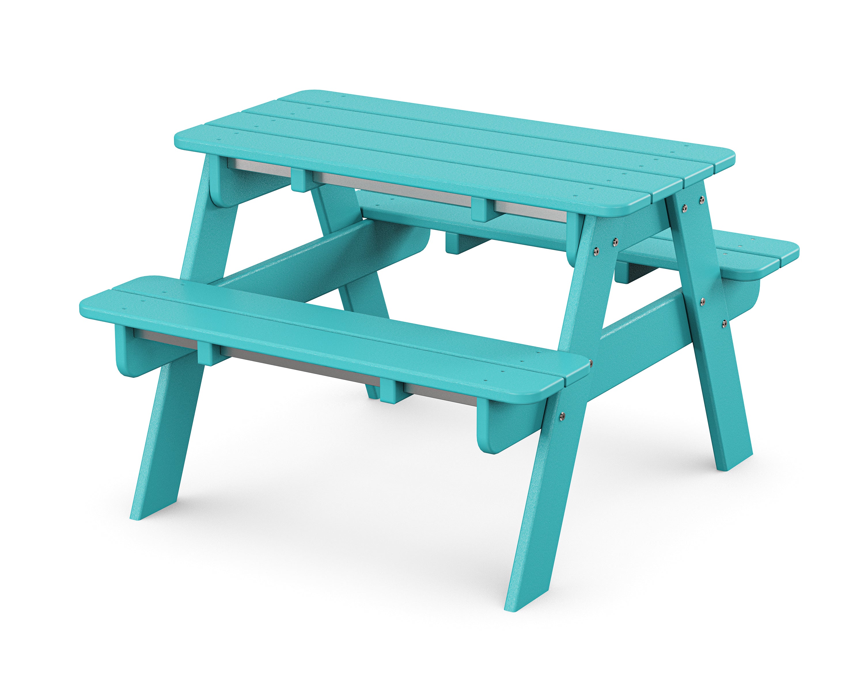 POLYWOOD Kids Picnic Table - Outdoor Durable Plastic Children's Picnic Bench Set for Backyard, Park & Playground - Perfect for Family Gatherings, Birthday Parties & Outdoor Dining