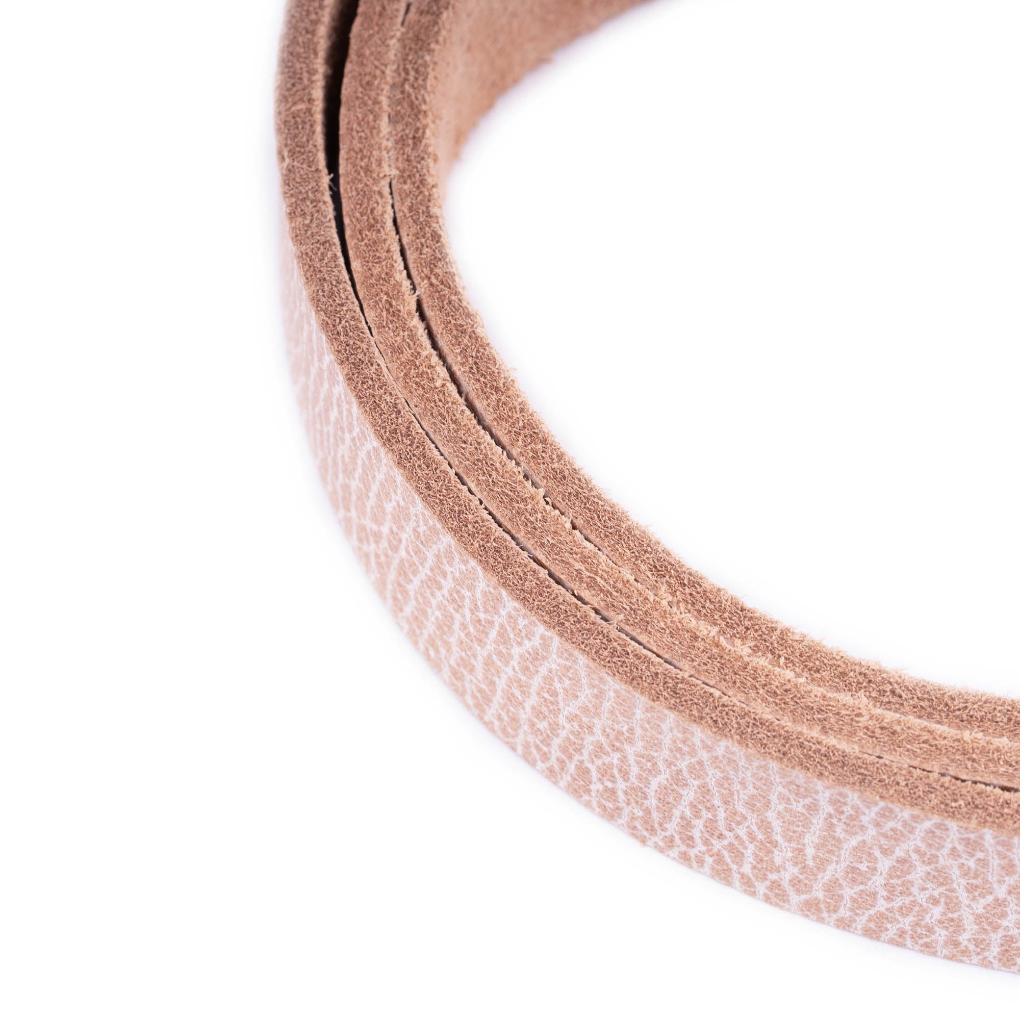 2.5 cm Beige Genuine Leather Belt Strap for Versace Buckles - Women's Replacement Accessory - Perfect for Casual, Office & Evening Wear