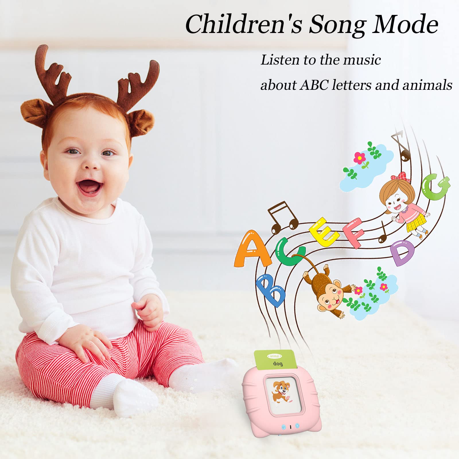 Talking Flash Cards for Toddlers 1-5 Years, Speech Therapy & Autism Learning Toys, ABC 123 Sight Words - 255 Double-Sided Cards, Educational Interactive Toy with Giftable Packaging for Home & Classroom Use