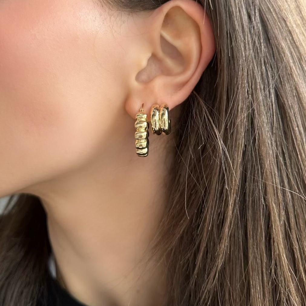 Mini Double Row Hoop Earrings - Dainty Gold & Silver Hoops for Women - Perfect for Everyday Wear, Parties & Gifts