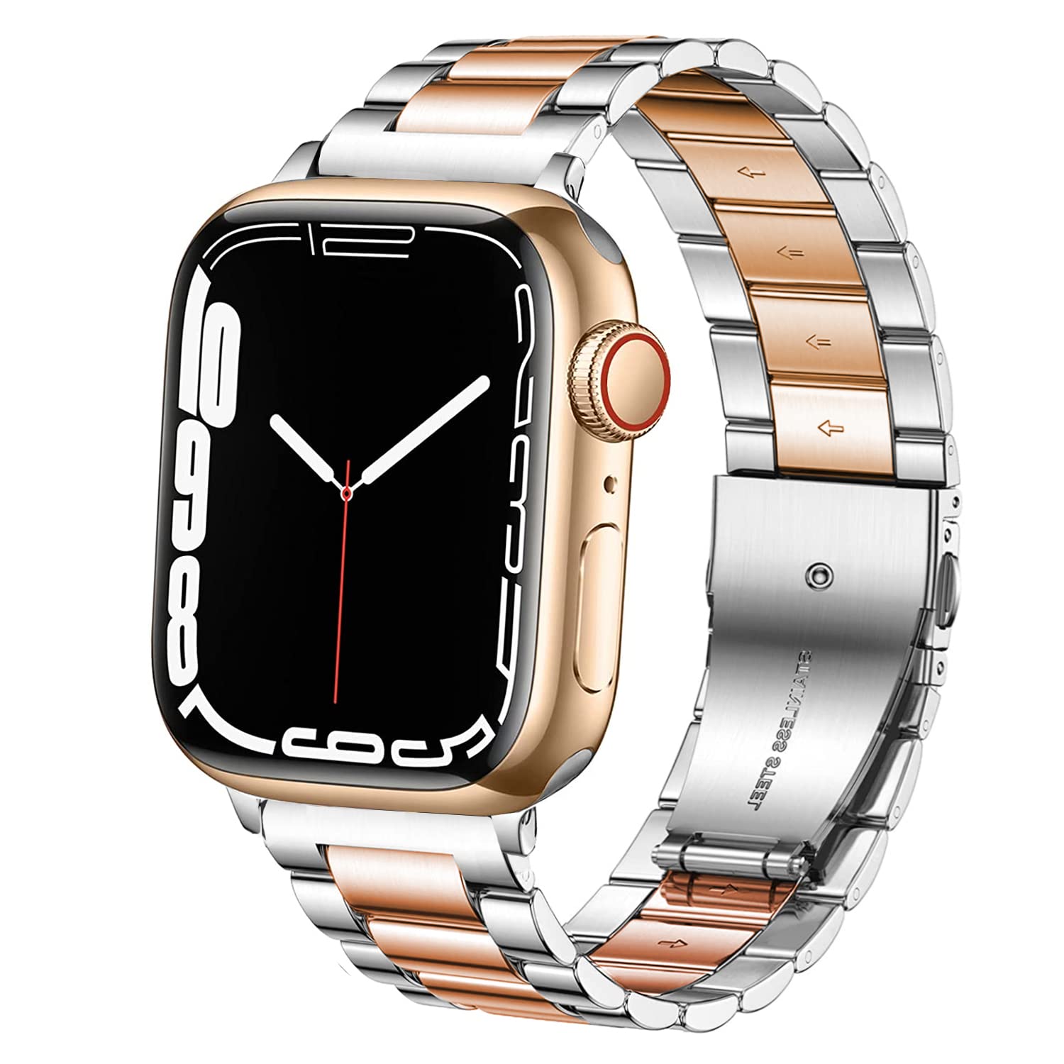 Premium Stainless Steel Bands Compatible with Apple Watch Series 10/9/8/7/6/5/4/3/SE/Ultra (38mm-49mm) - Durable Metal Replacement Strap for Men & Women - Perfect for Workouts, Office & Everyday Wear