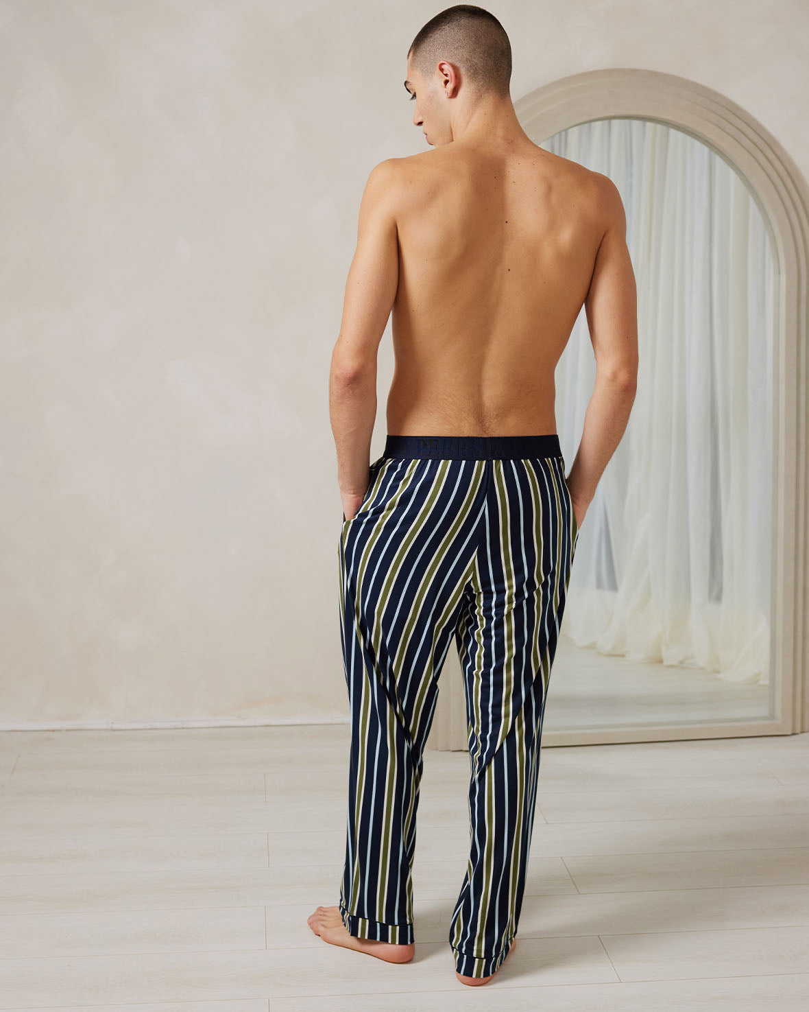Multi Stripe Long Pajama Pants for Women - Soft & Comfortable Sleepwear for Lounge & Nighttime Relaxation