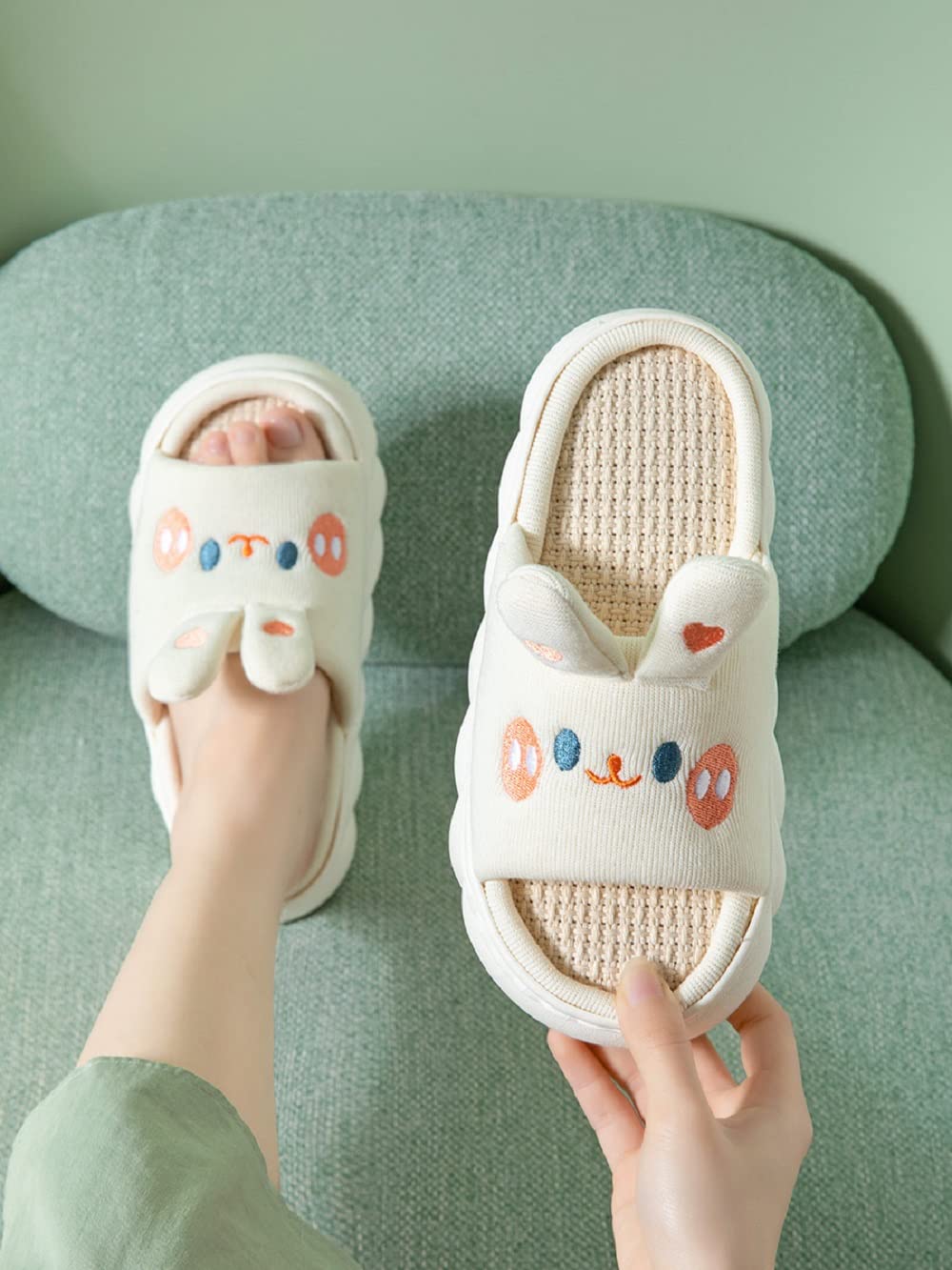 Yoroka Cartoon Slippers for Women - Cute Animal Shaped House Shoes with Thick Soft Sole, Comfortable Indoor & Outdoor Slippers for Home, Garden, and Casual Wear