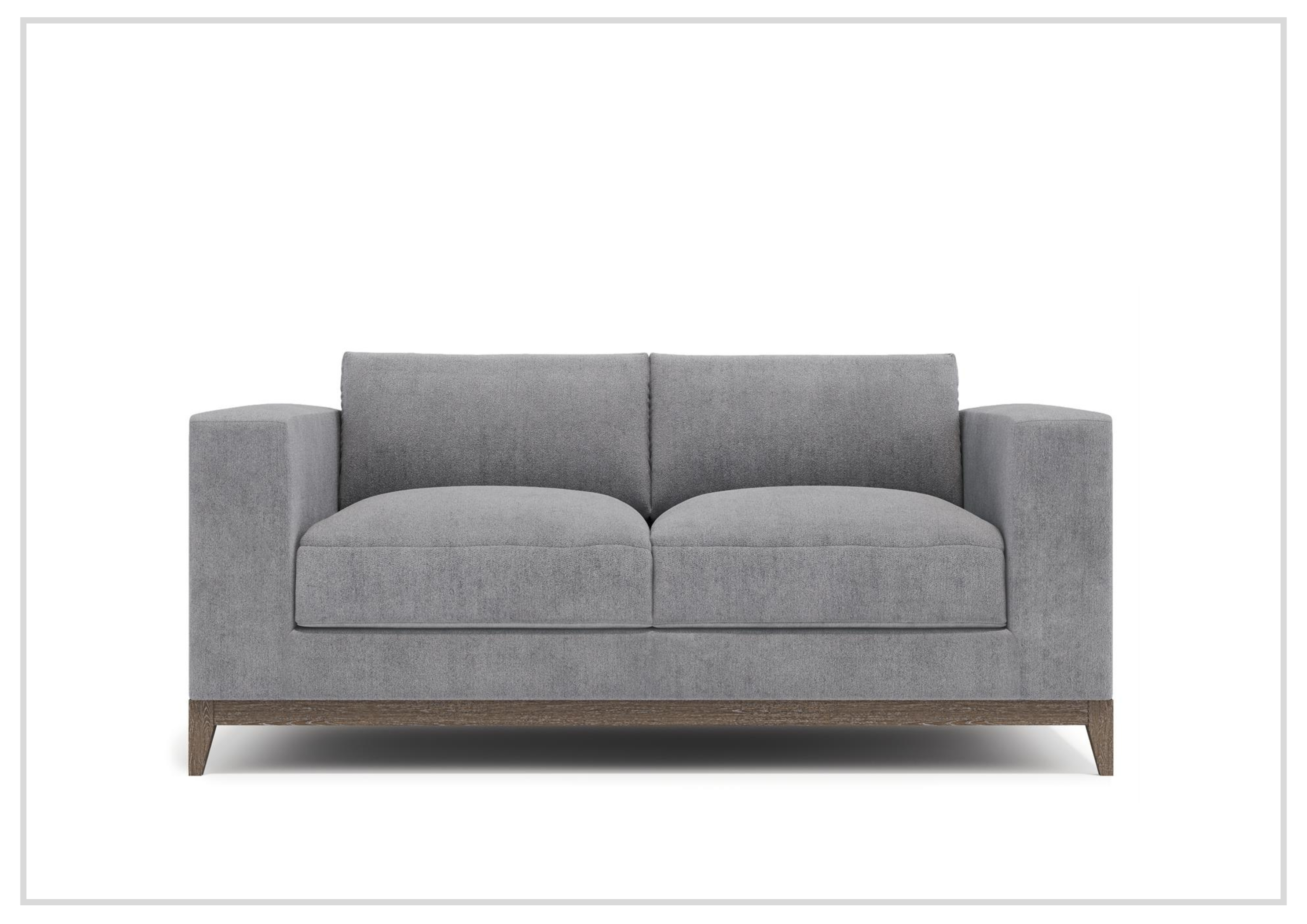 Bernhardt Noel Fabric Loveseat with Track Arms - Comfortable Small Sofa for Living Room, Bedroom & Office | Perfect for Couples, Small Spaces & Cozy Seating