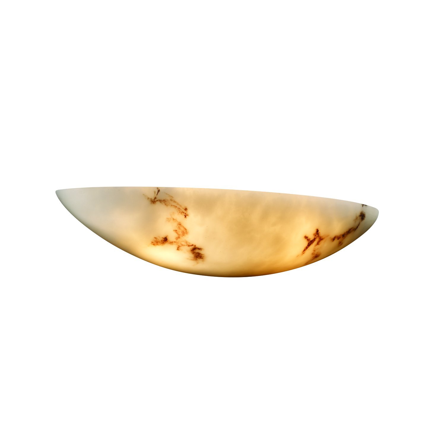 Justice Design Group LumenAria 2-Light Wall Sconce with Faux Alabaster Resin Shade - Modern Bathroom Vanity Lighting for Bedroom, Hallway & Entryway
