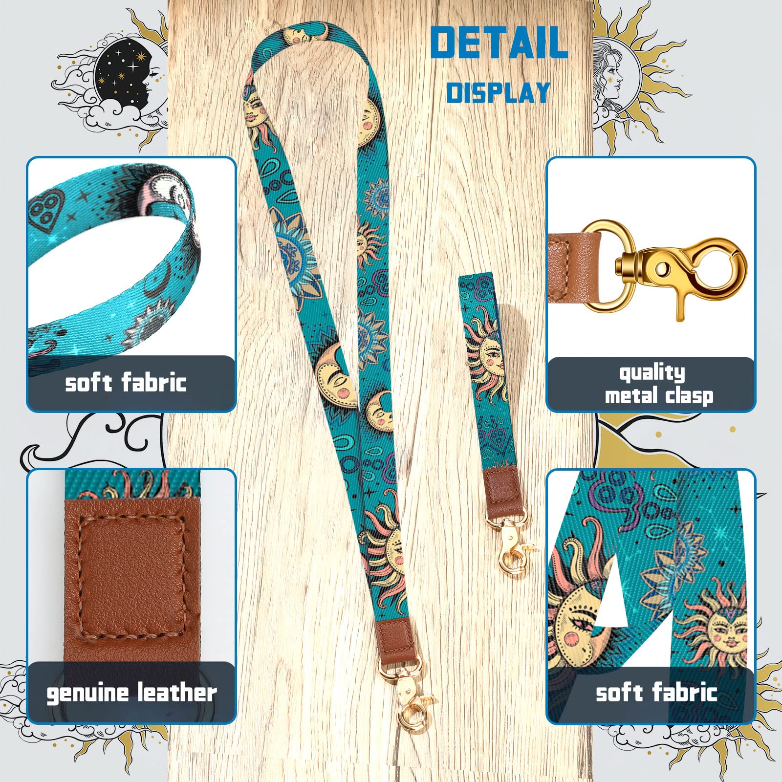 MTLEE 8 Pcs Detachable Lanyard Keychain for Keys - Neck/Wrist Strap for Men & Women - Office, Gym, Travel Use