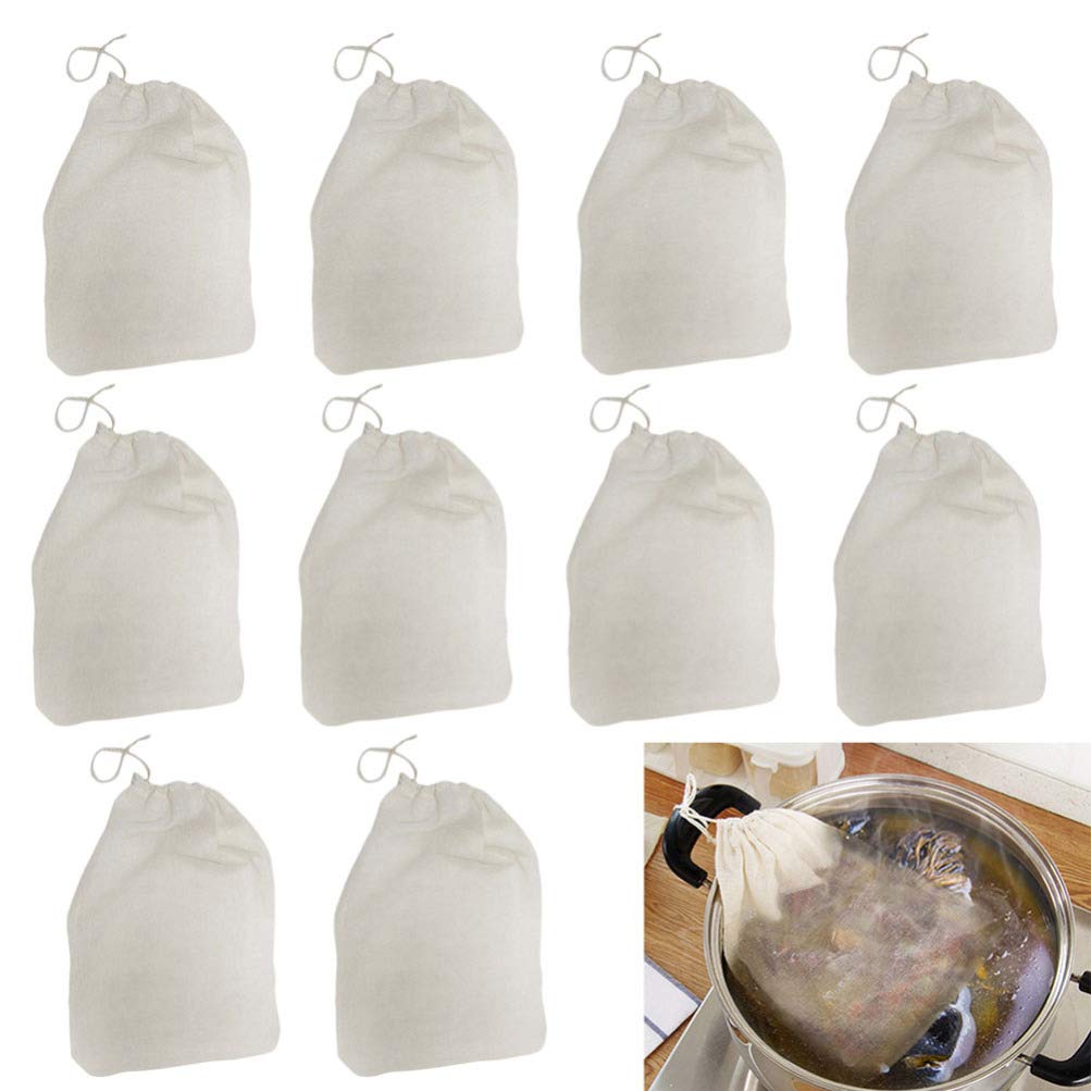 Premium YARDWE 50-Pack Nut Milk Bag - Ultra Strong Cold Brew & Tea Infuser Bags for Almond Milk, Herbal Tea, Coffee Filtering - Reusable Kitchen Supplies for Home Brewing & Cooking