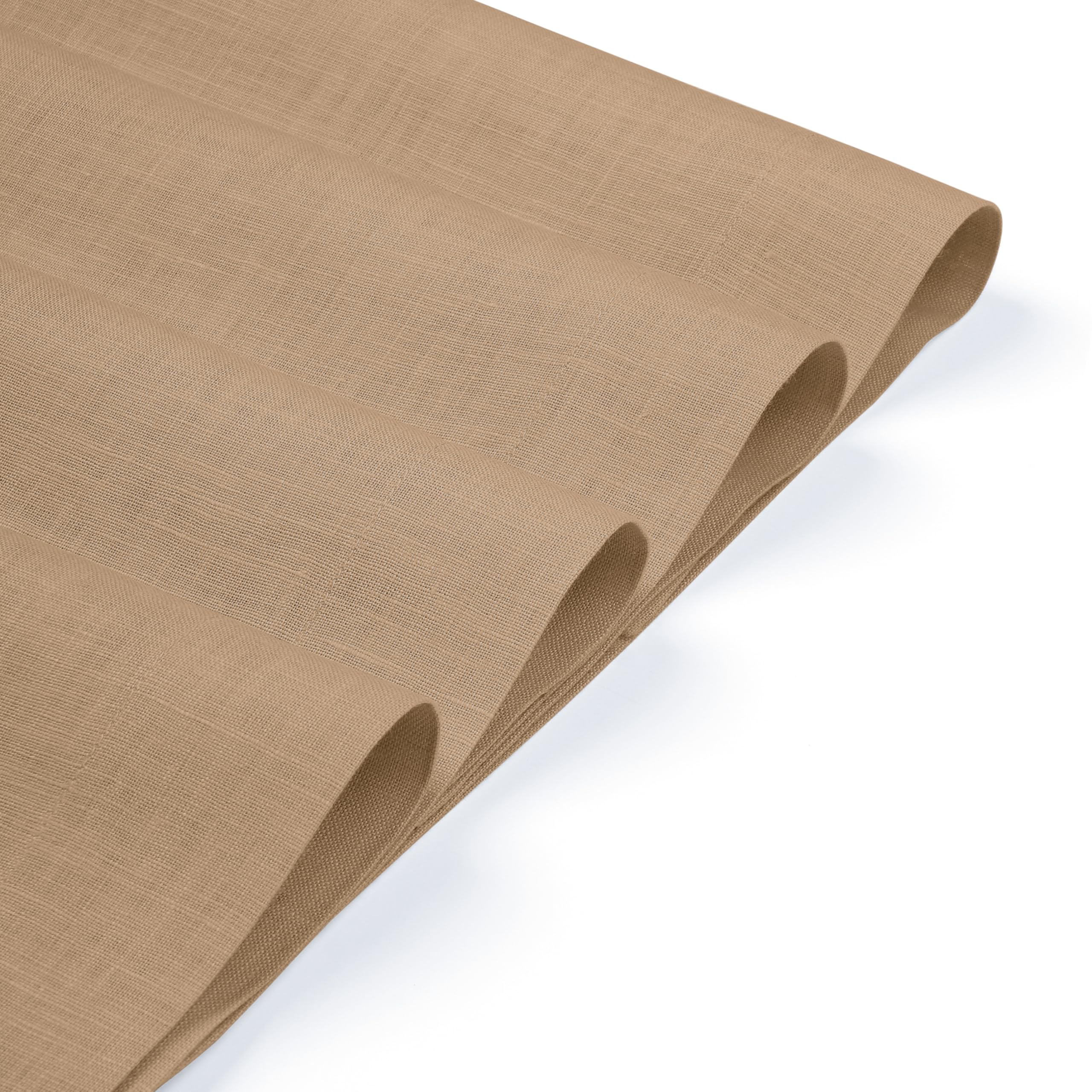 D'Moksha Homes 100% Pure Linen Placemats Set of 4 - 14x19 Inch Champagne Beige Table Mats - Washable Linen Placemats for Dining Table, Easter Decor, Kitchen, and Party Settings