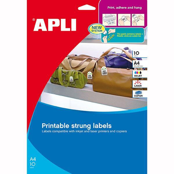 APLI Printable Tags 28 x 43mm (A11946) - White Blank Labels for Organizing, Shipping & Crafting - Perfect for Office, Warehouse & DIY Projects