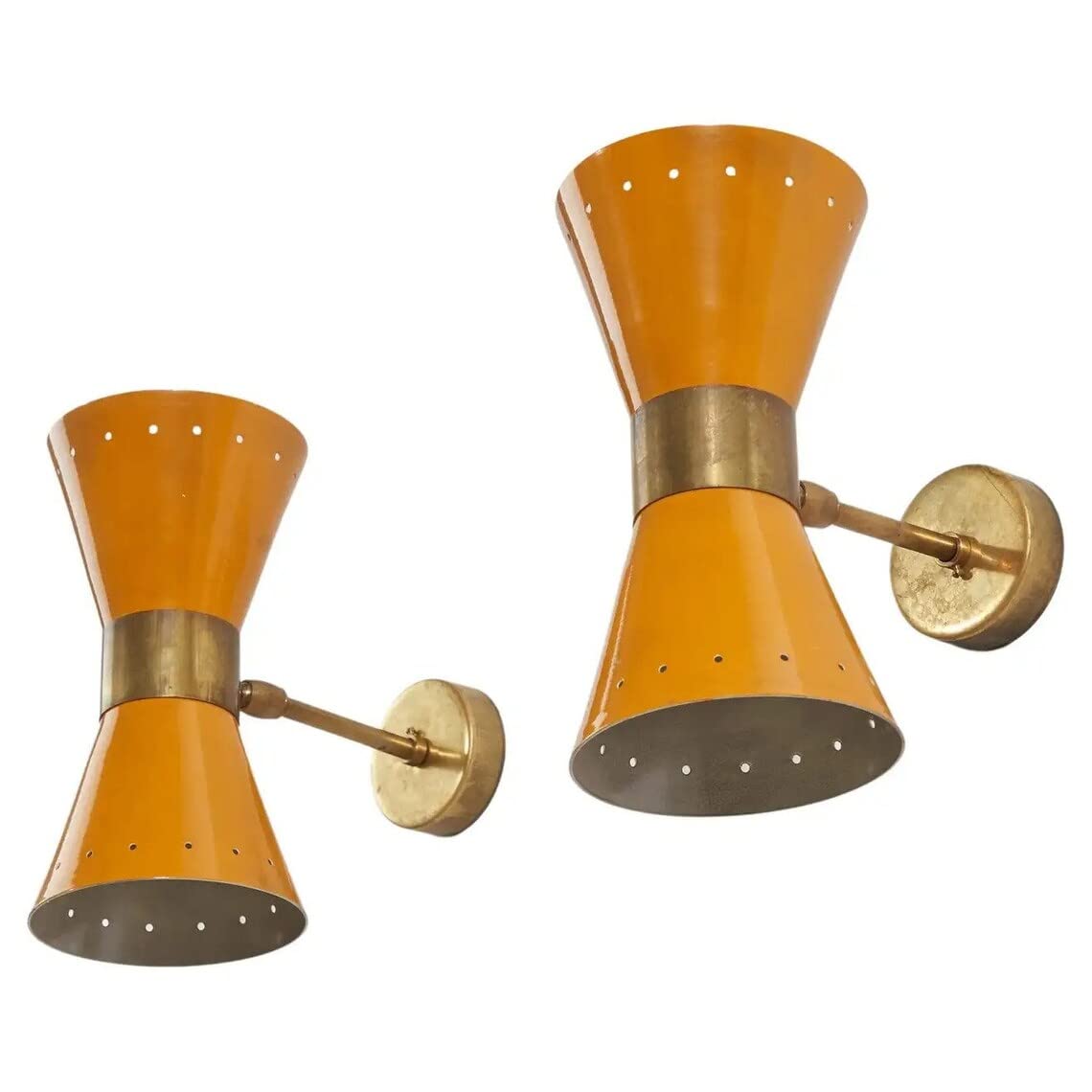 Handmade Italian Brass Wall Sconce - Modern Vanity Light Fixture for Bedroom, Bathroom & Living Room Decor