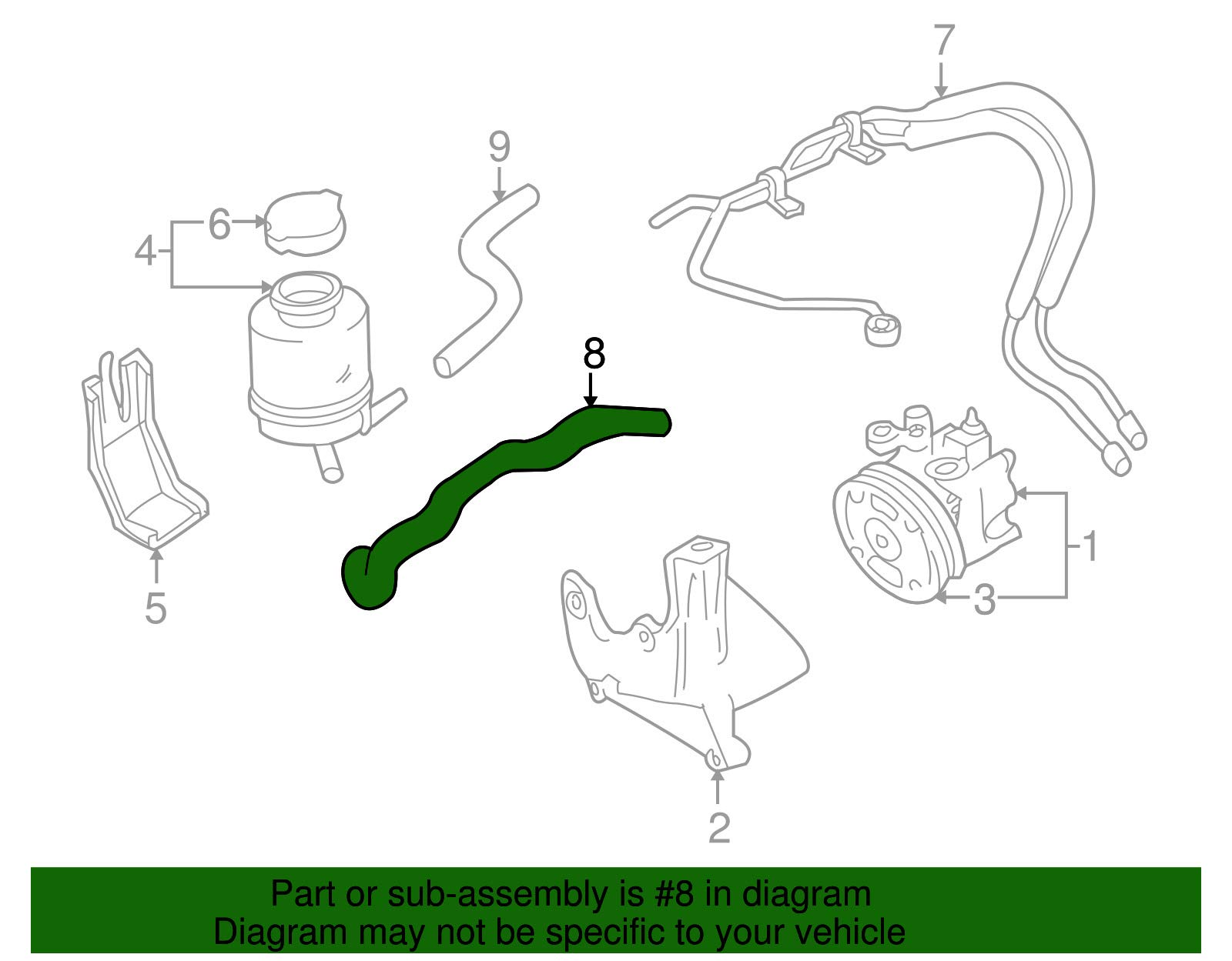 Subaru Power Steering Hose Replacement - 34611FE080 OEM Fit for Smooth Steering Performance - Perfect for Subaru Outback, Forester, Impreza, Legacy - Ideal for Off-Roading & Daily Commuting