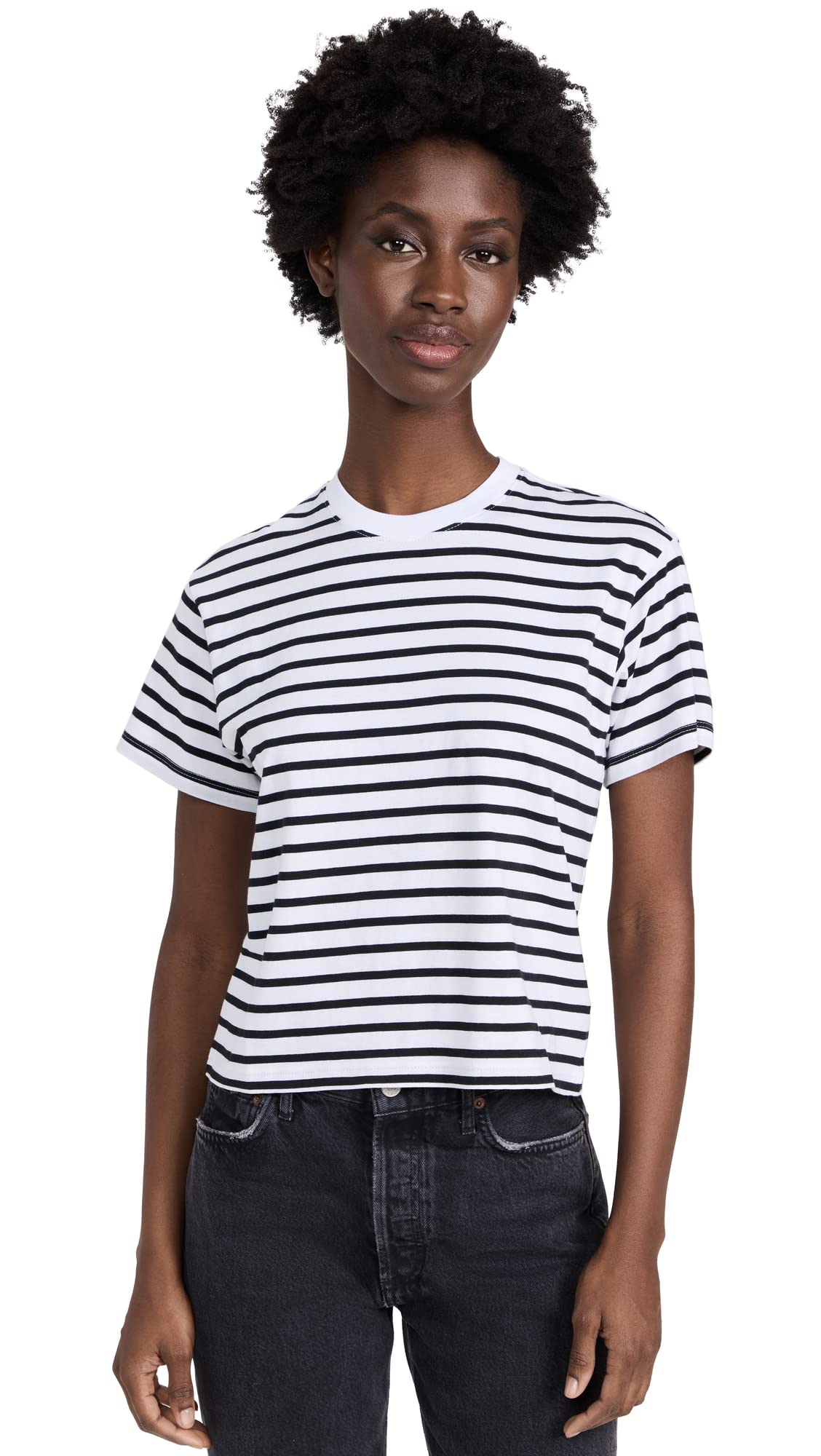 Stylish Women's School Boy Stripe T-Shirt - Casual Vintage Striped Tee for Everyday Wear | Perfect for School, Work & Weekend Outfits