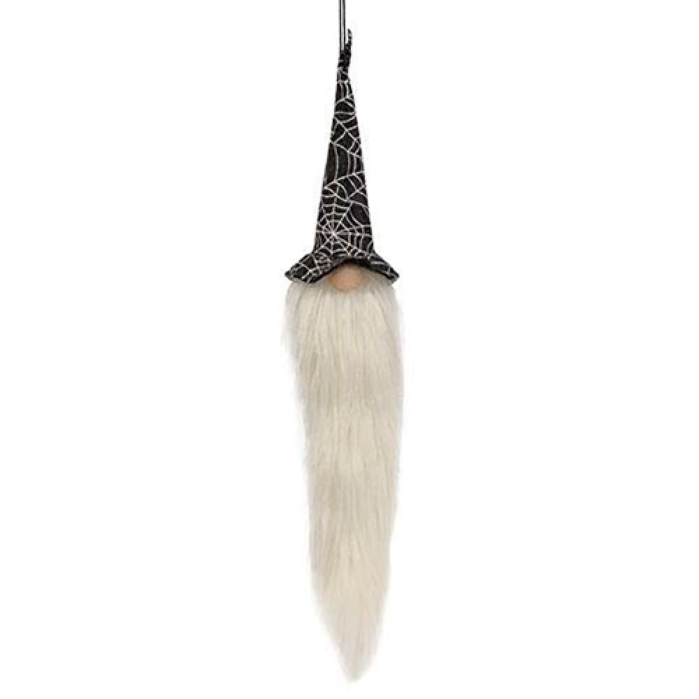 Halloween Foil Spider Web Gnome Hanger - Outdoor & Indoor Decor for Halloween Party, Garden, Porch, and Home Decoration