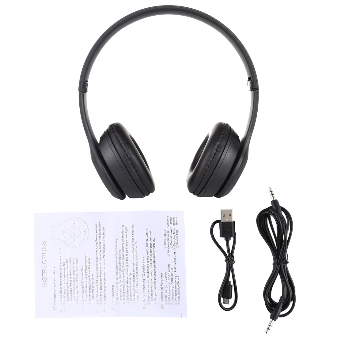 P47 Wireless Bluetooth Headphones - Noise Cancelling, Comfortable Over-Ear Design for Workouts, Travel & Gaming