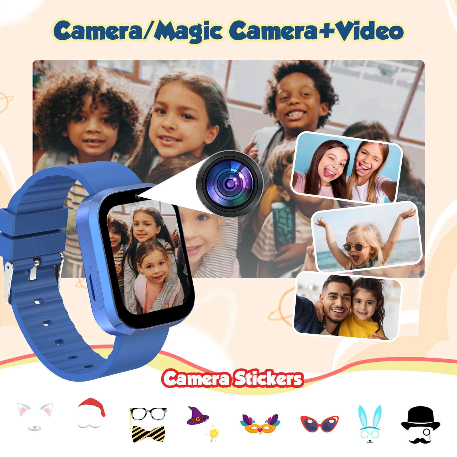 **Kids Smart Watch with Learning Card, Audio Story, 31 Games, HD Camera, Music Player & Pedometer - Educational Toy for Boys & Girls Ages 4-10 (Pink) - Perfect for School, Playtime & Birthday Gifts**