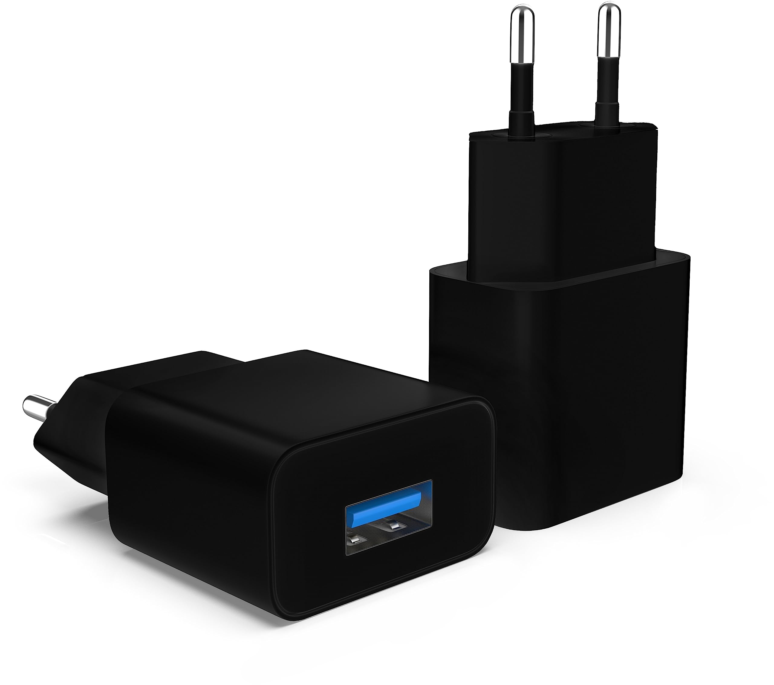MyGadget 2X Universal USB Charger Adapter (5V 2A) - Fast Wall Charger Compatible with Apple iPhone 15/14/13, Samsung Galaxy S24 & More - Black - Perfect for Home, Office & Travel Charging Needs
