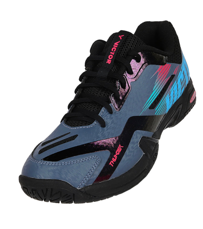 Victor Thunder HC (Wide) Badminton Shoes for Men & Women - Non-Slip Indoor Court Shoes for Badminton, Volleyball & Squash - Lightweight Cushioned Sports Shoes for Enhanced Performance