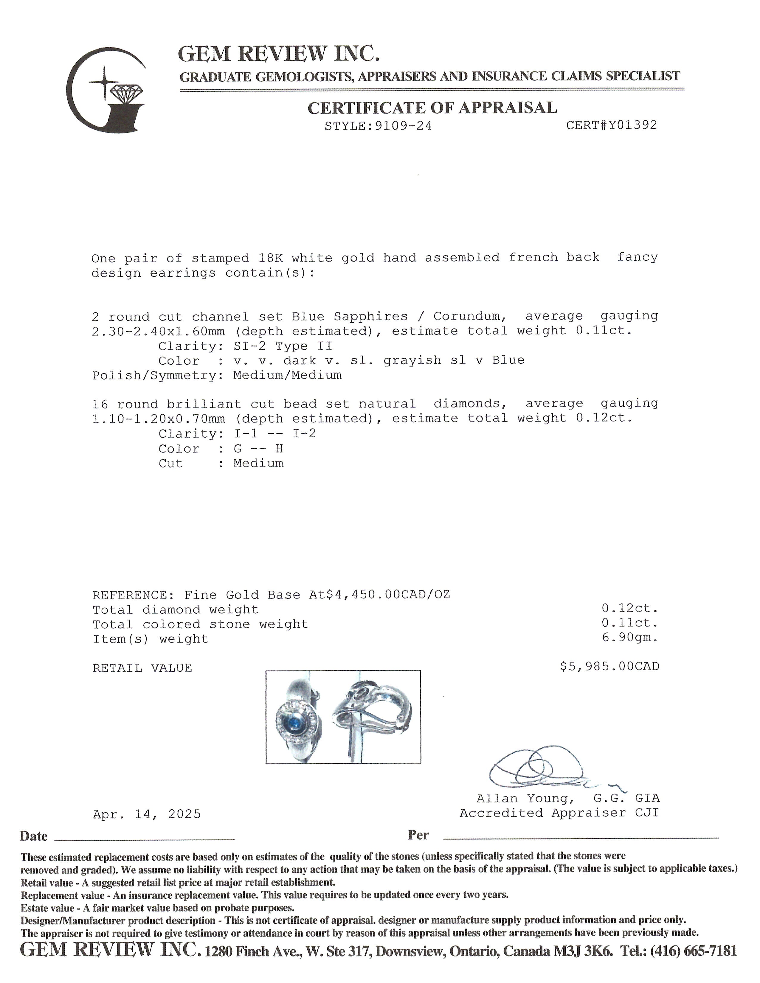 Diamond & Sapphire Huggie Earrings | 0.12ctw Diamond & 0.11ctw Sapphire | 14K Gold Hoop Earrings for Women | Perfect for Weddings, Parties & Everyday Wear