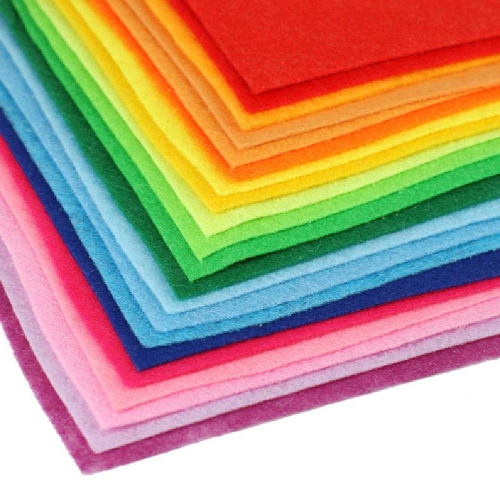 40-Piece Nonwoven Felt Fabric Bundle for DIY Crafts - Kids Scrapbooking, Doll Making, Sewing, Embroidery & Quilting Projects - Perfect for Teens Clothing Patchwork & Creative Art Supplies