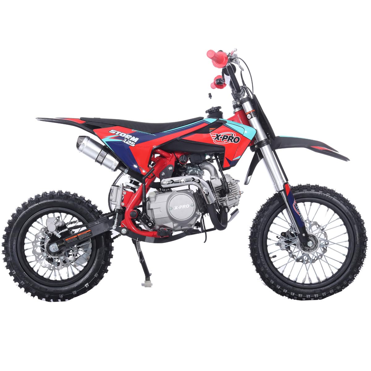 X-PRO 125cc Kids Dirt Bike | Youth Pit Bike with 4-Speed Semi-Automatic Transmission & 14