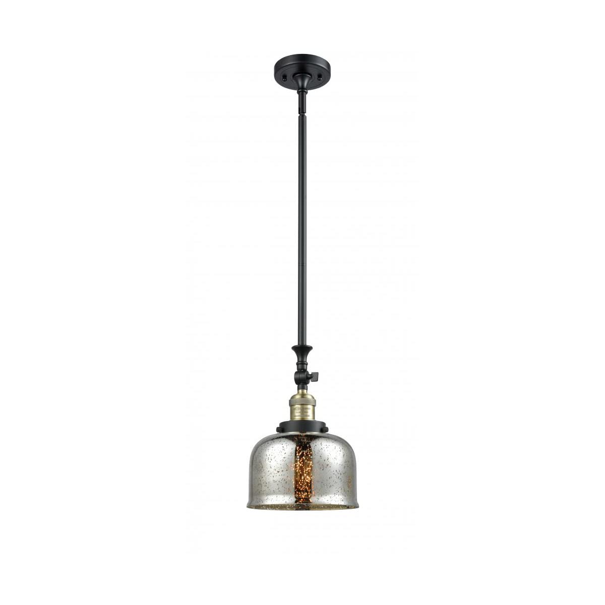 Vintage Dimmable LED Mini Pendant Light - Black Antique Brass Finish, 1-Light Hanging Fixture for Kitchen Island, Dining Room & Bar Counter Lighting | Energy Efficient Edison Bulb Compatible
