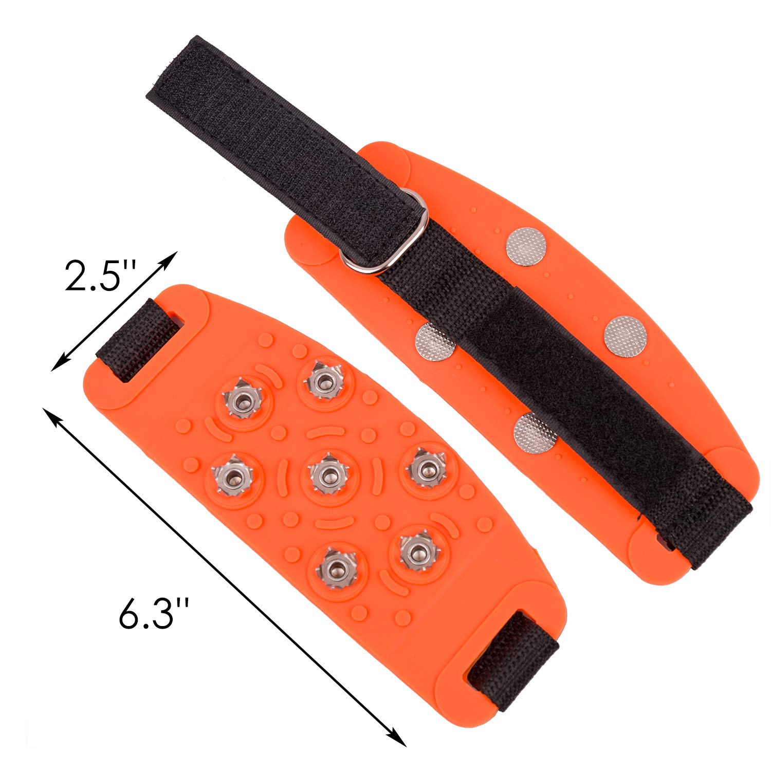 7-Point Anti-Skid Traction Cleats for Hiking Boots & Snow Shoes - Ice Grips for Walking, Jogging, Mountaineering on Snow & Slippery Surfaces | Winter Outdoor Safety Gear