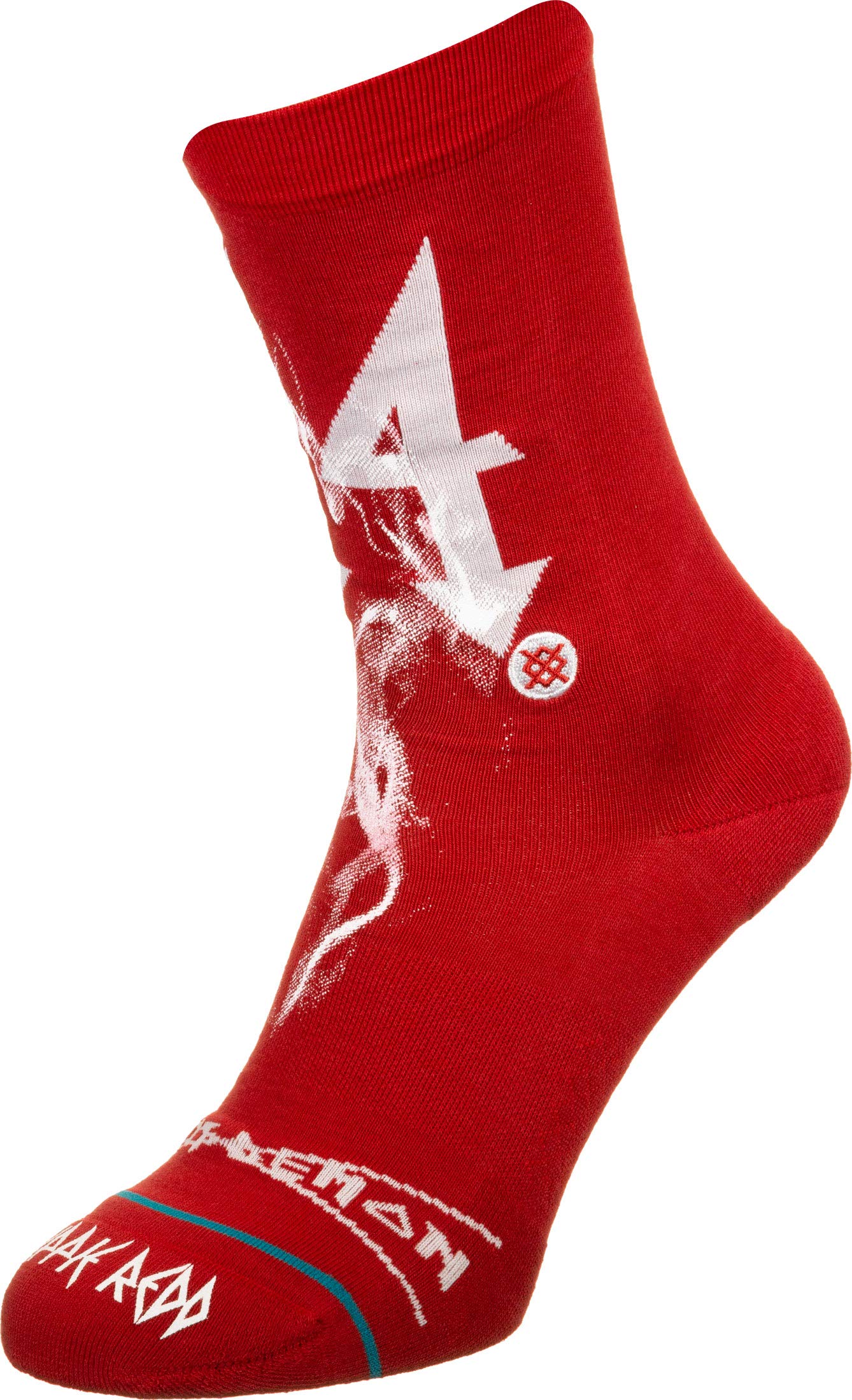 Stance Trippie Crew Socks - Red Medium Size | Comfortable Athletic Socks for Running, Basketball & Casual Wear