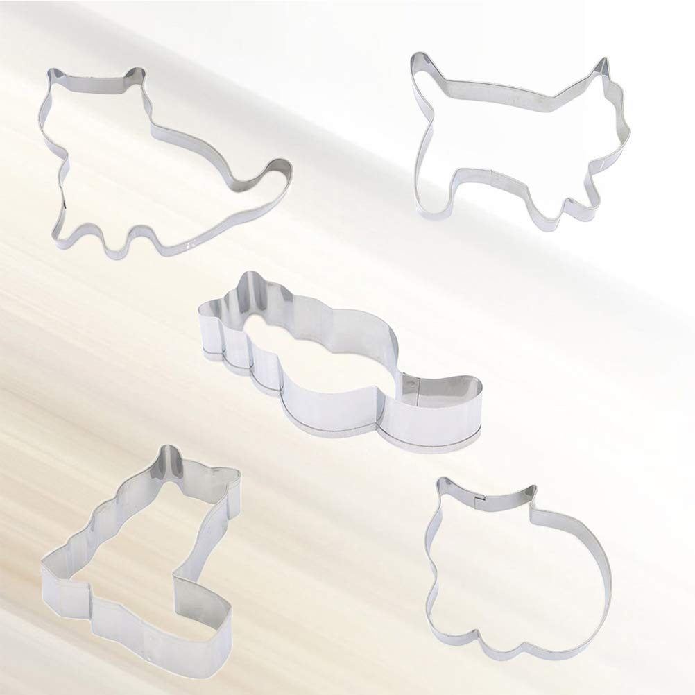 5-Piece Stainless Steel DIY Cake Molds Set - Baking, Dessert & Fondant Molds for Home Bakers & Cake Decorating Enthusiasts - Perfect for Birthdays, Weddings & Party Treats