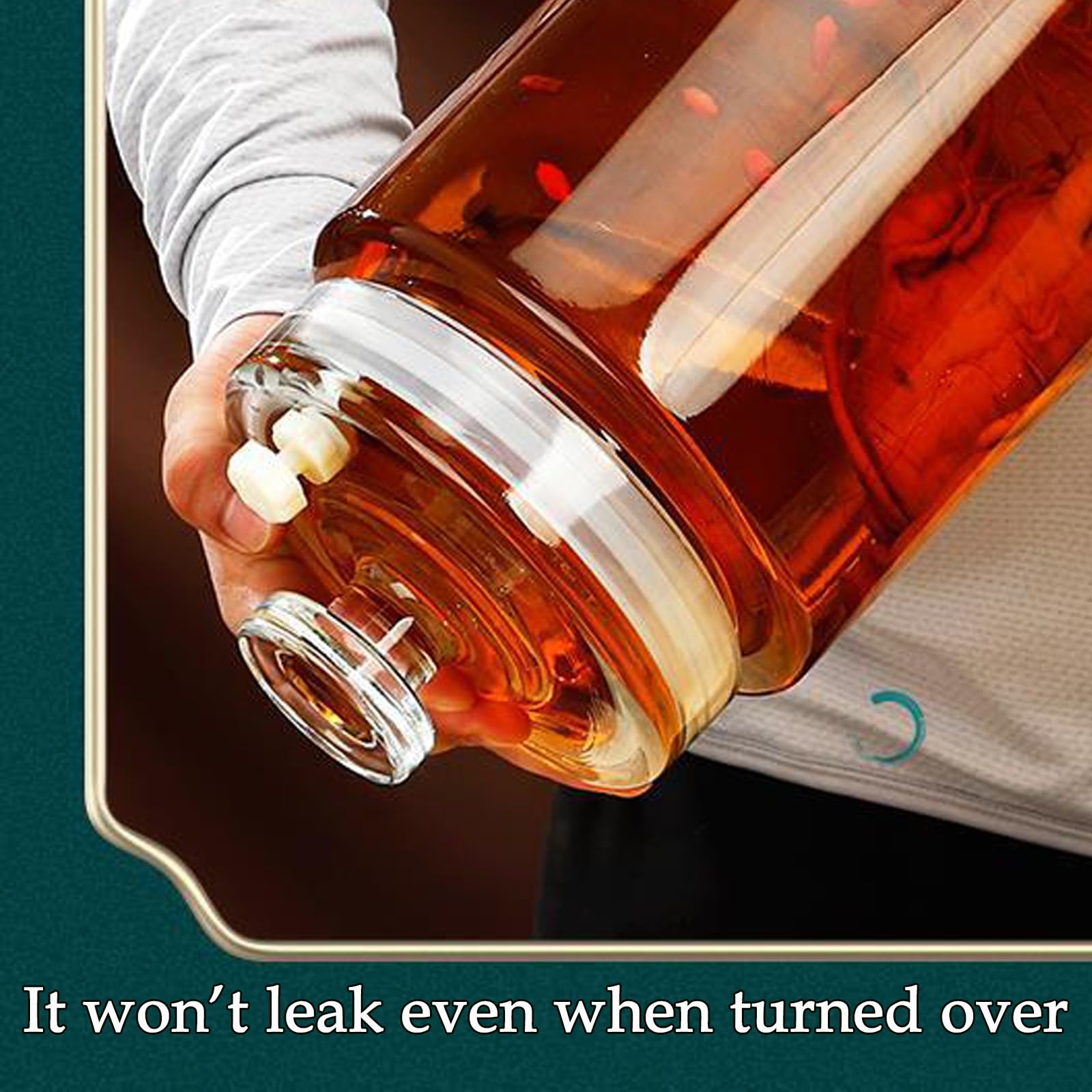 5L Glass Beverage Dispenser with Leak-Proof Tap - Vintage Transparent Design for Lemonade, Iced Tea & Party Drinks