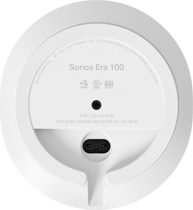 SONOS ERA 100 Smart Speaker - Wireless WiFi Home Audio System with Premium Sound, White - Perfect for Living Room, Bedroom & Home Theater Setup