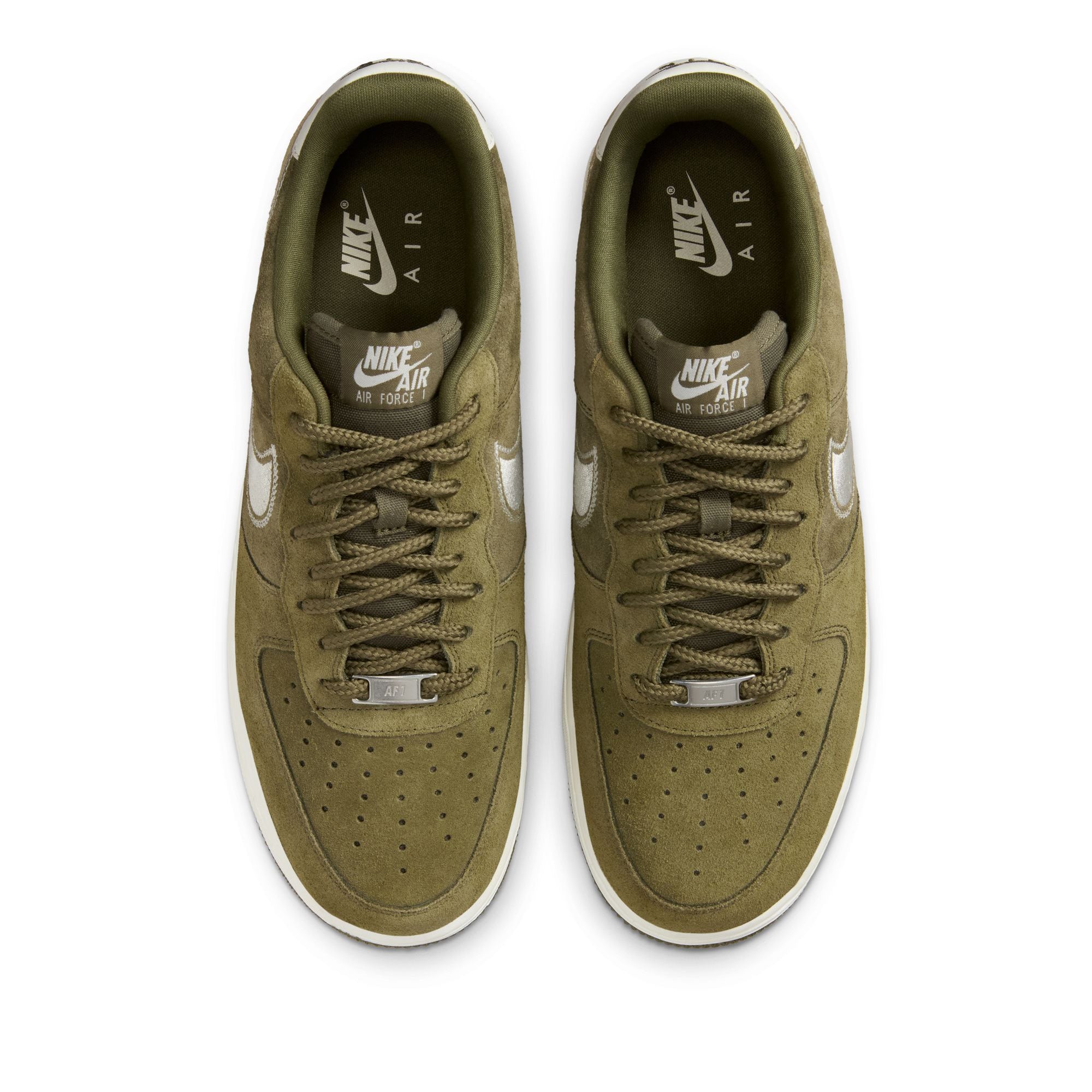 Nike Air Force 1 '07 LV8 Sneakers - Medium Olive/Sail Colorway - Men's Casual Shoes for Everyday Wear & Street Style