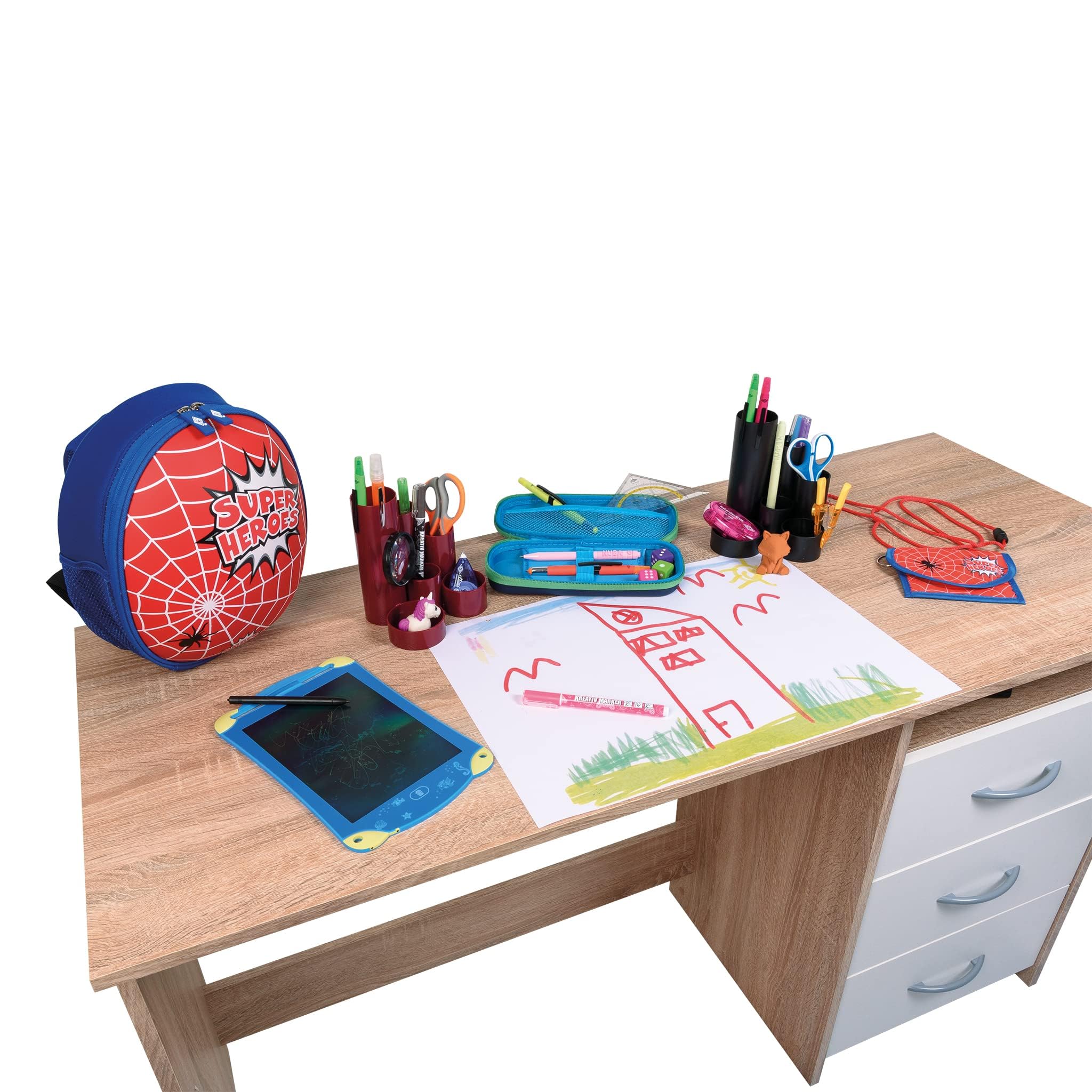 Black Multipurpose Tubular Desk Organizer for Office & Home Use