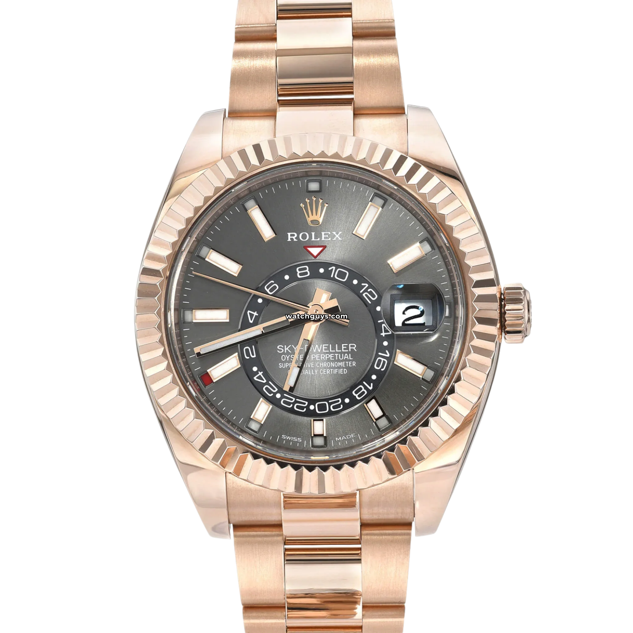 Rolex Sky-Dweller 326935 Slate Everose Gold Men's Watch - Luxury Automatic Timepiece for Business Travel & Formal Occasions