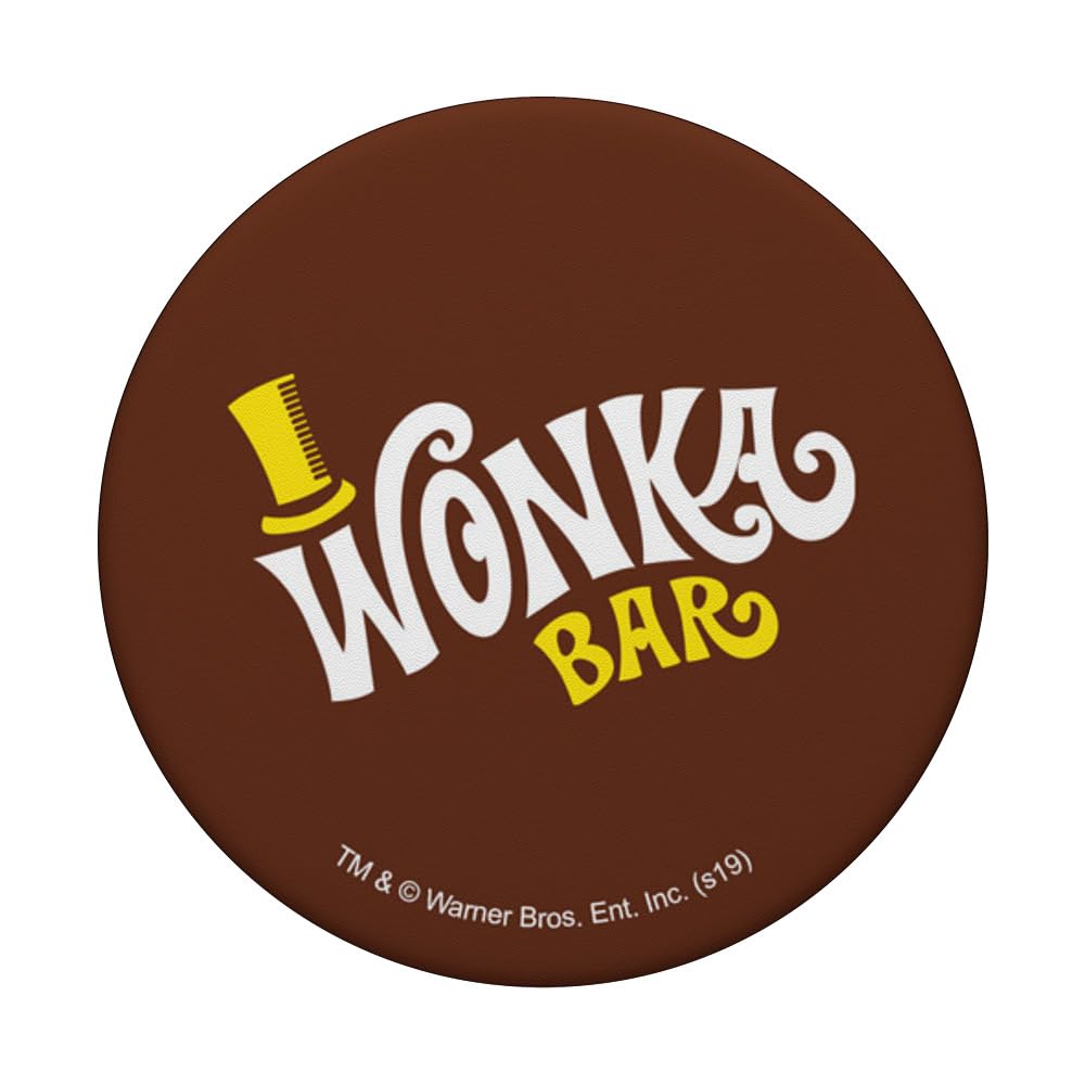 Original Wonka Bar Logo PopSockets Standard PopGrip - Willy Wonka and the Chocolate Factory Inspired Phone Grip - Perfect for Fans, Movie Lovers & Everyday Phone Protection