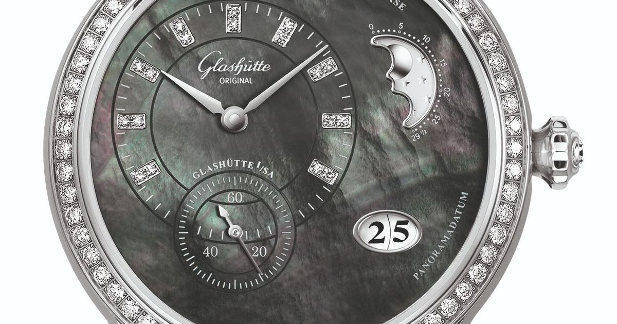Glashutte Original Pano Matic Luna Stainless Steel Women's Luxury Watch - Elegant Timepiece for Business, Evening Events & Special Occasions