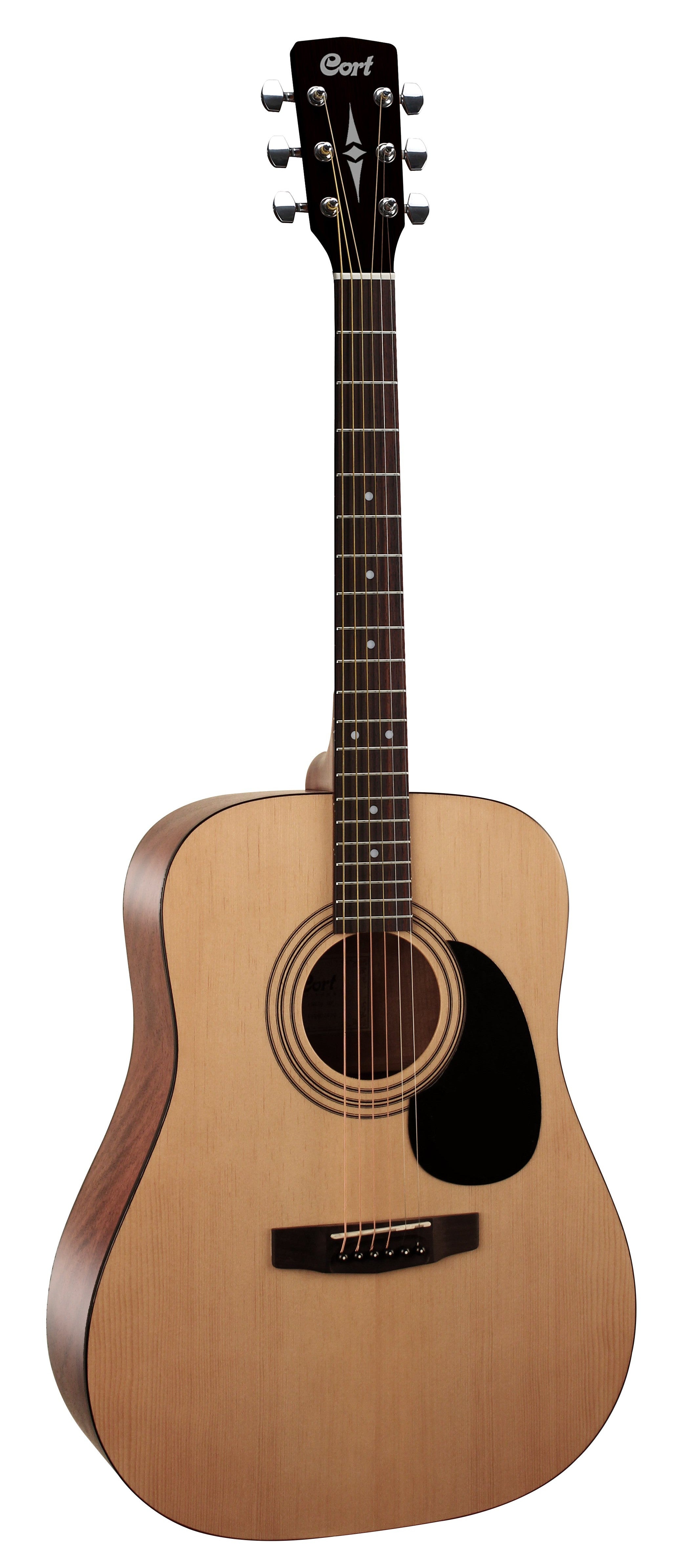 Cort AD810 OP Dreadnought Acoustic Guitar - Open Pore Natural Finish for Beginners & Professionals | Perfect for Live Performances, Studio Recording & Campfire Jams