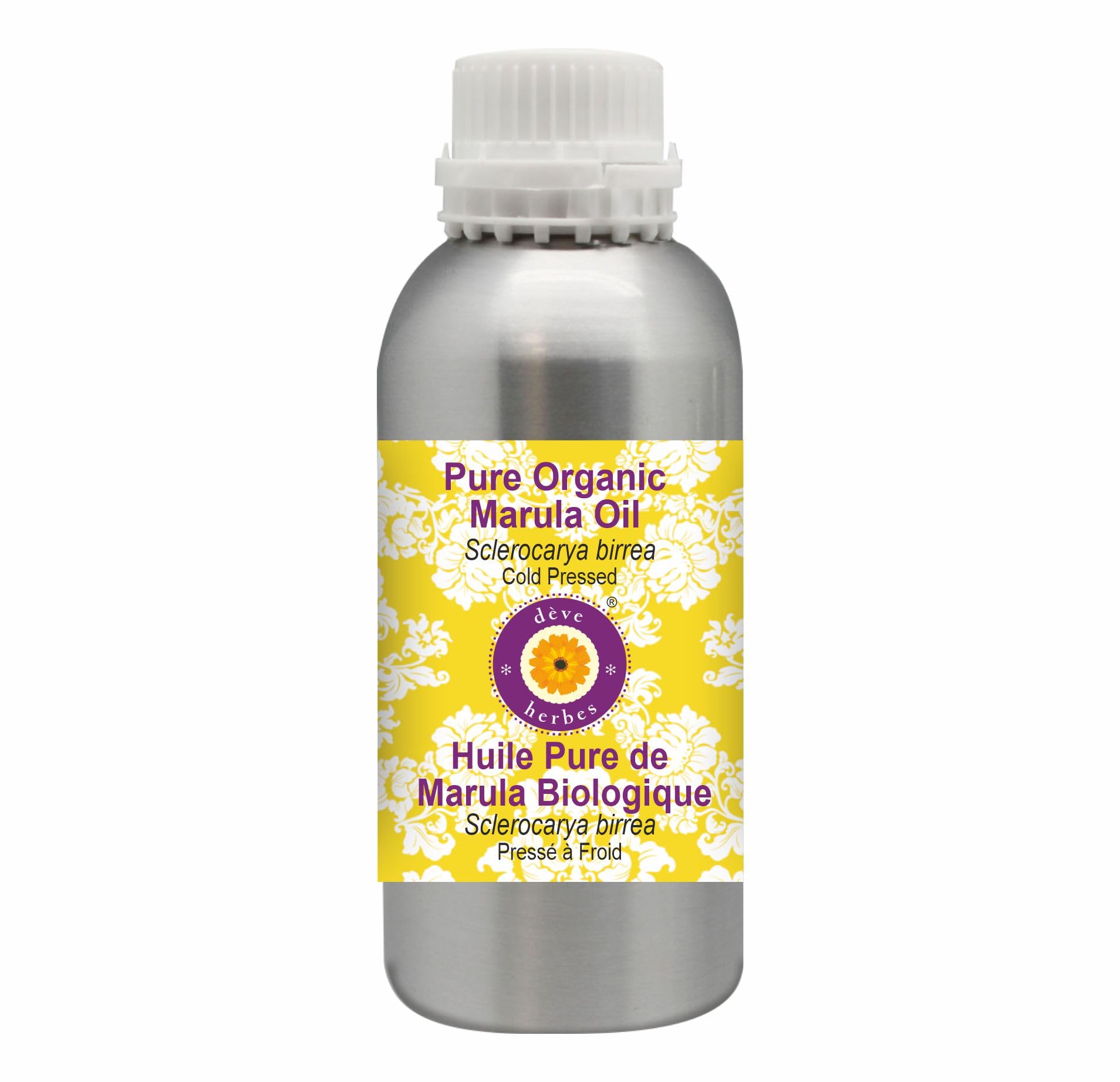 Pure Organic Marula Oil (Sclerocarya birrea) - Cold Pressed 1250ml (42 oz) - 100% Natural Face & Hair Moisturizer for Dry Skin, Wrinkles & Split Ends - Perfect for Skincare, Hair Care & Massage Therapy