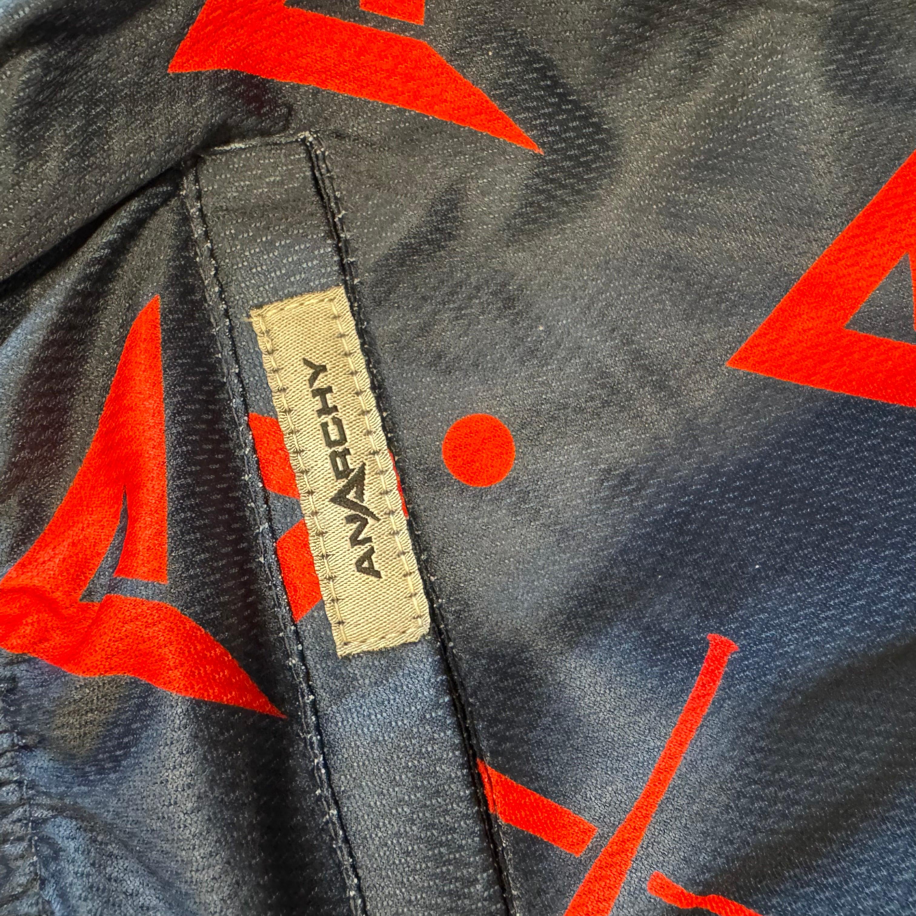 Anarchy Mesh Shorts for Men - Breathable Athletic Running Shorts with Pockets - Navy/Red - Perfect for Gym, Workout & Casual Wear
