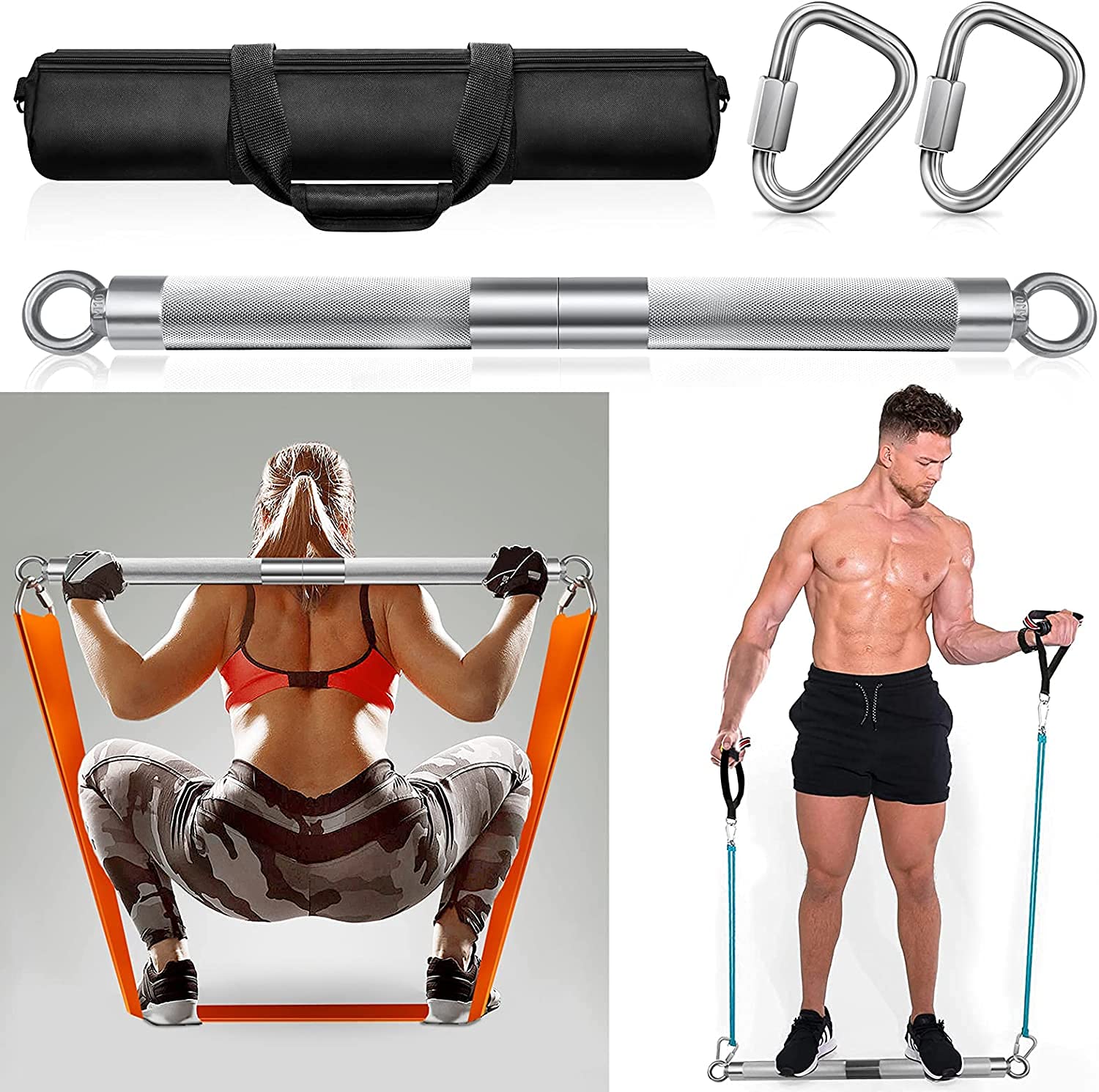 DASKING Detachable Resistance Bands Bar - 30