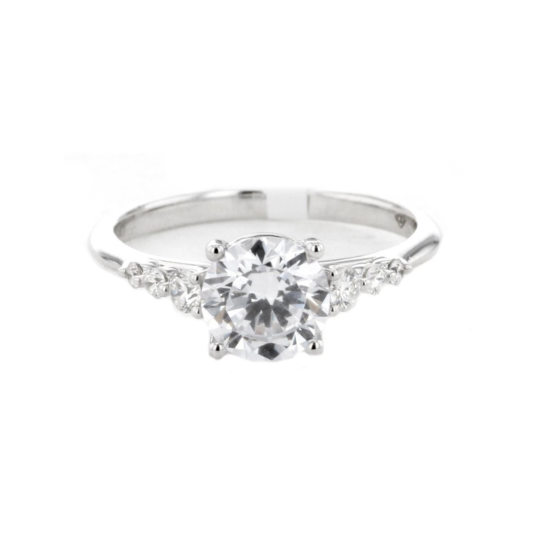 0.19 Carat Diamond Solitaire Engagement Ring for Women - 14K White Gold Wedding Band, Proposal Gift for Her - Perfect for Anniversaries, Valentine's Day & Special Occasions