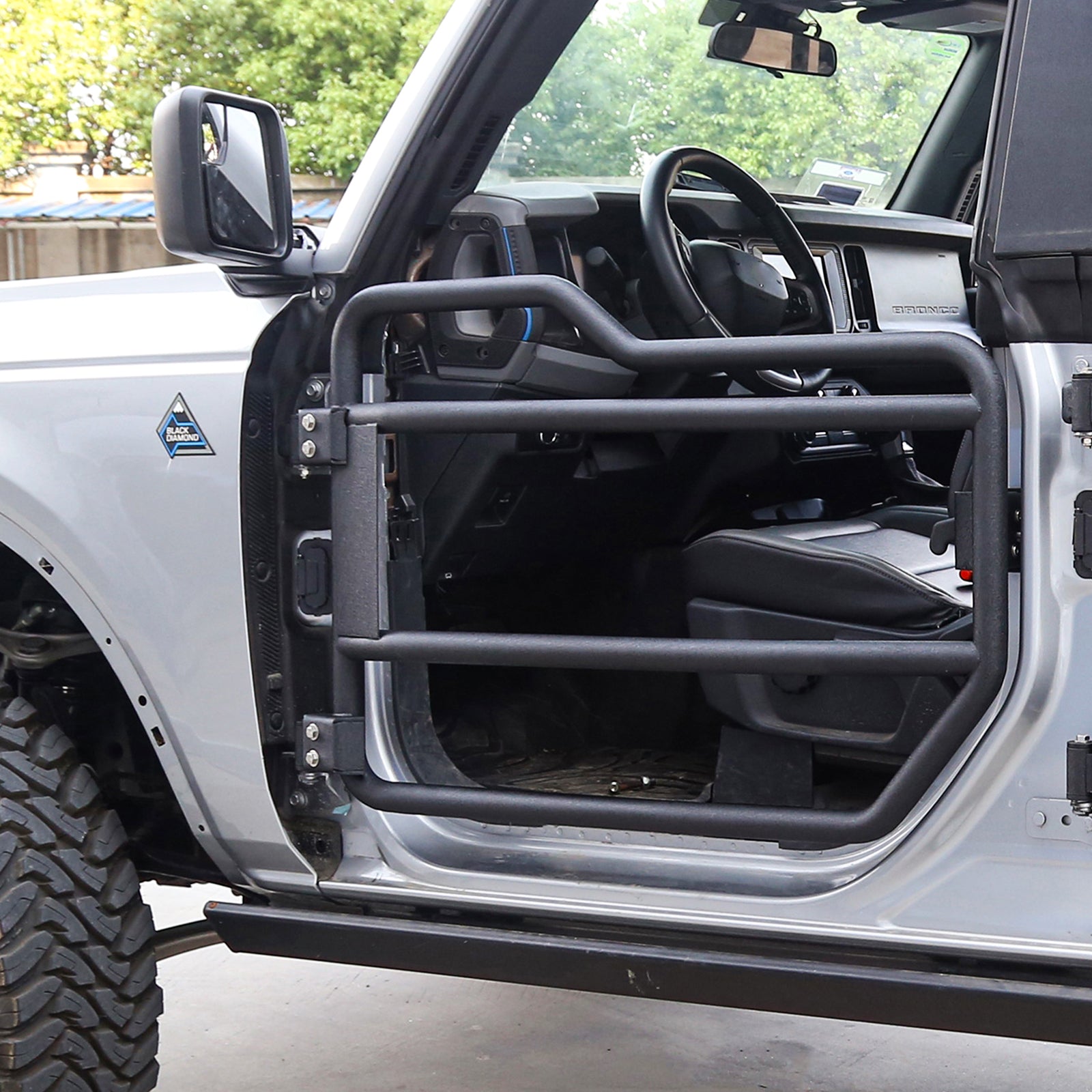 Ford Bronco Carbon Steel Matte Tube Doors for 2021-2025 Bronco 2-Door (2PCS) - Off-Road Protection & Style Upgrade for Jeep Wrangler & Adventure Enthusiasts