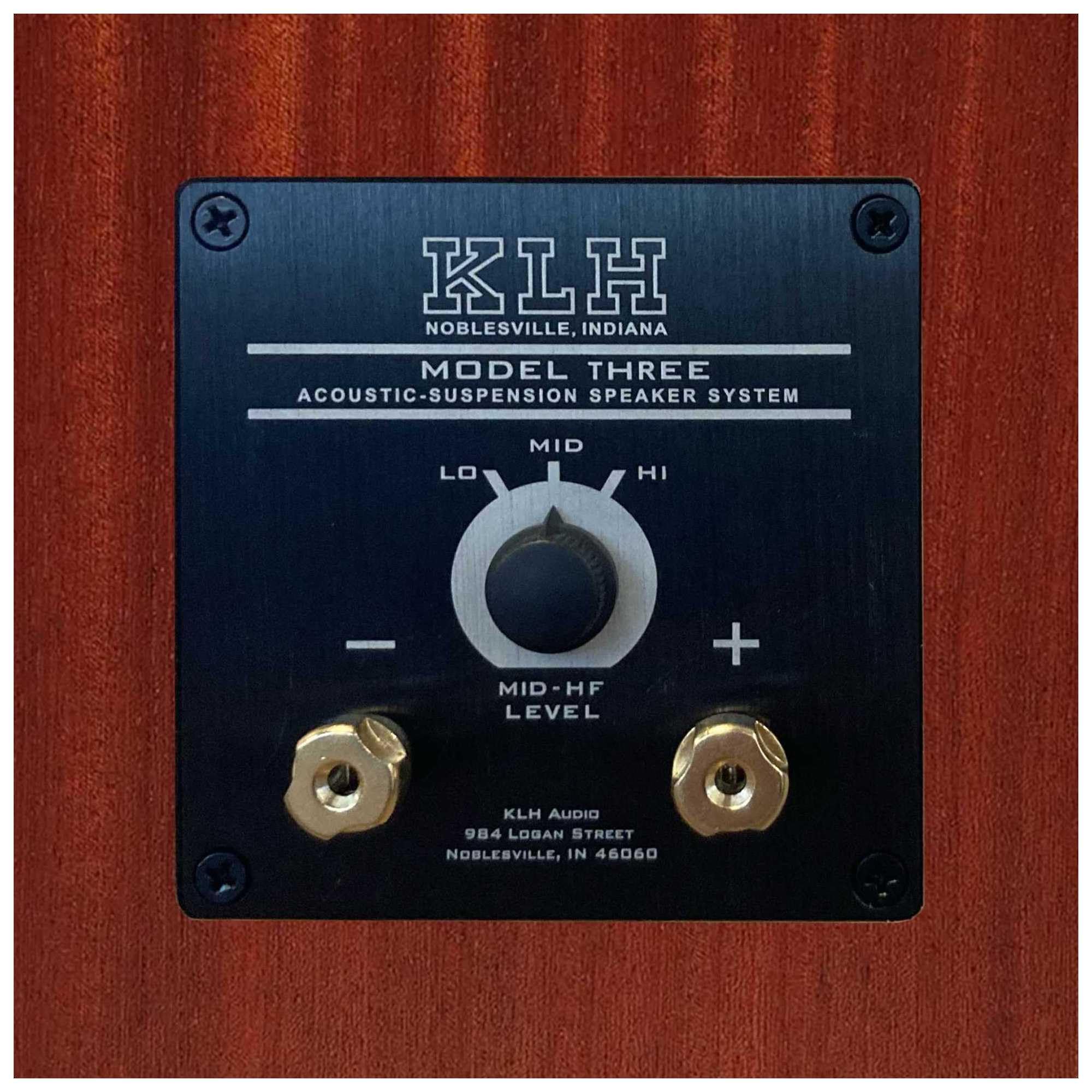 KLH Model Three Acoustic Suspension Loudspeaker - Premium Mahogany Wood Bookshelf Speakers (Pair) - Perfect for Home Theater, Music Listening & Audiophile Setups