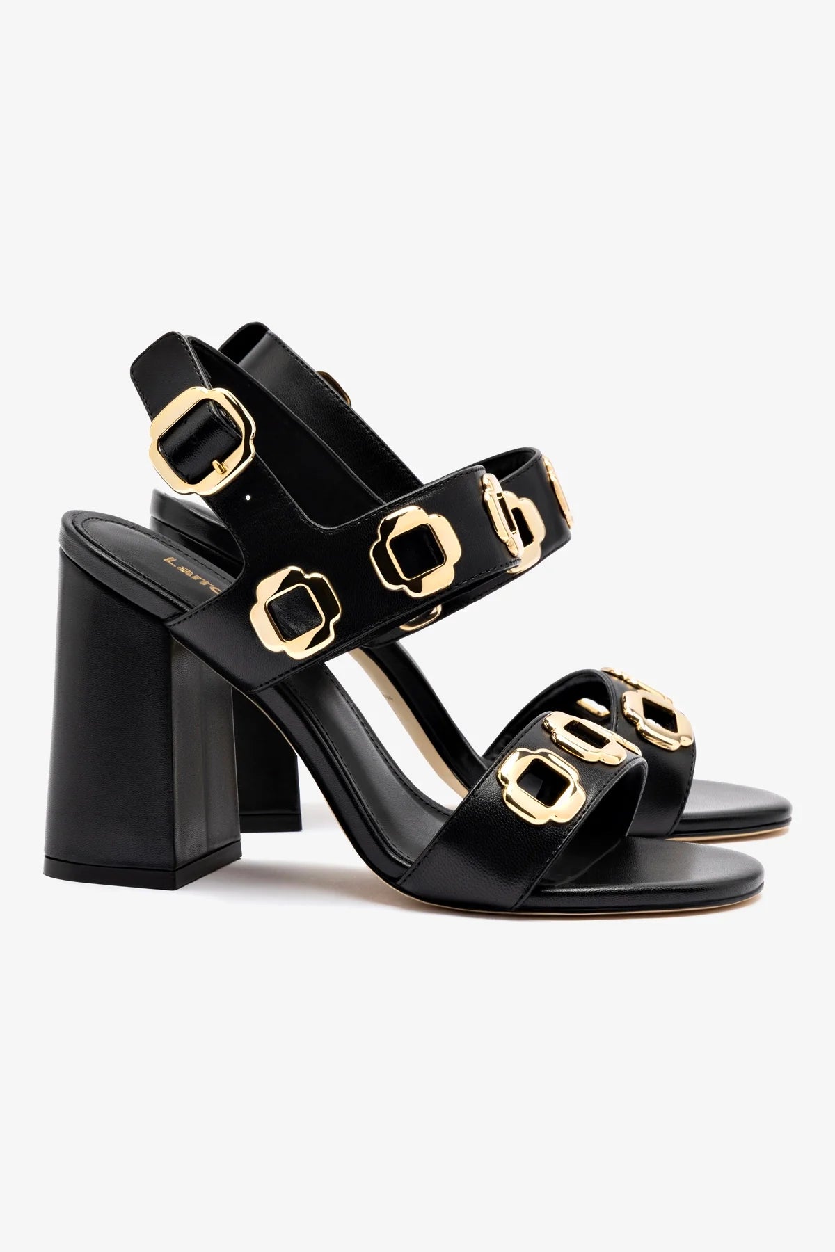 Premium Milan Hi Sandal - Genuine Black Leather Women's Fashion Sandals for Summer Outfits & Beach Vacations