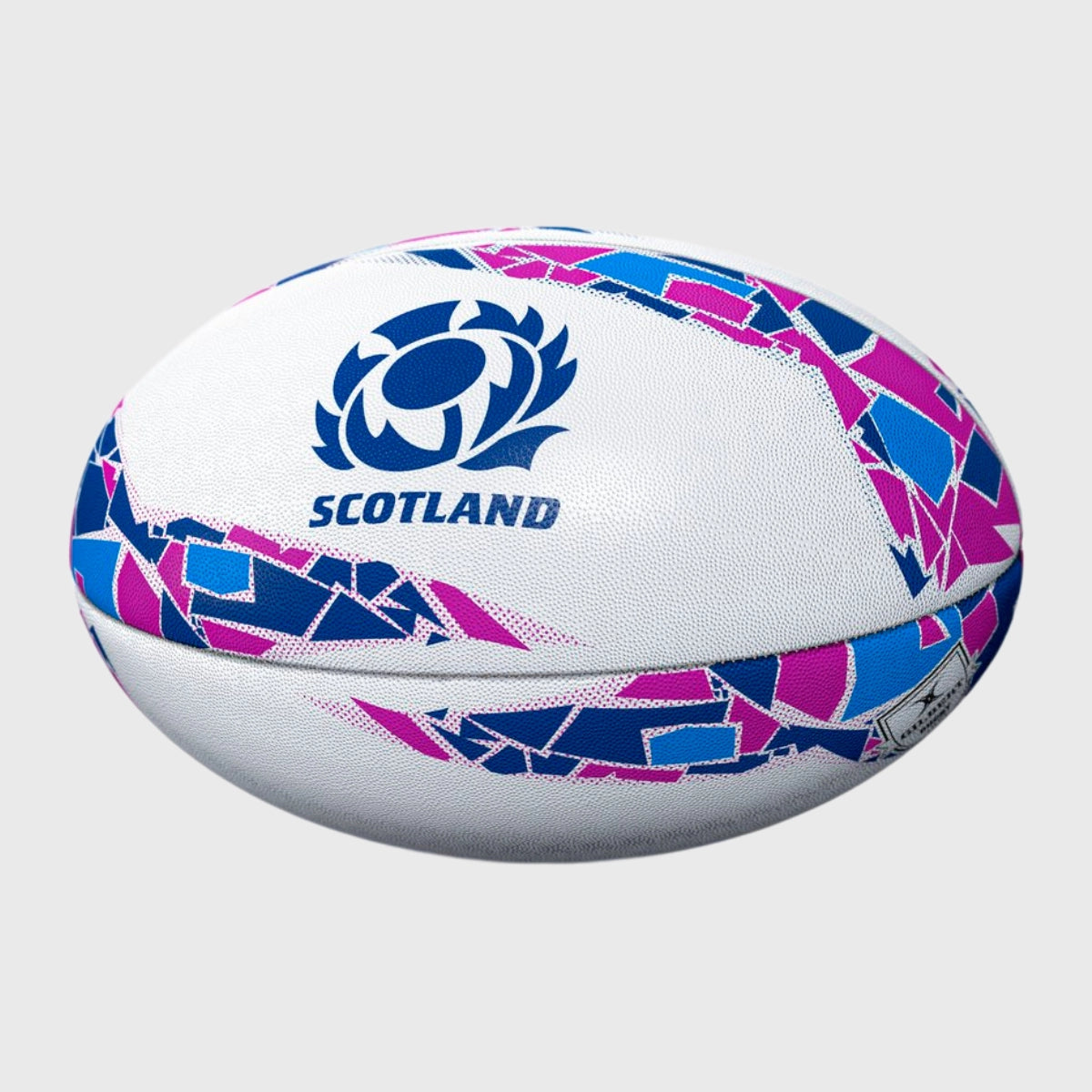 Official Gilbert Scotland Rugby Ball - White, Blue & Purple - Perfect for Fans, Training & Match Play
