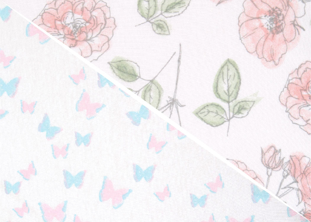 Soft & Breathable 2-Pack Garden Party Fitted Crib Sheets | Organic Cotton Baby Bedding | Perfect for Nursery, Daycare & Travel Use