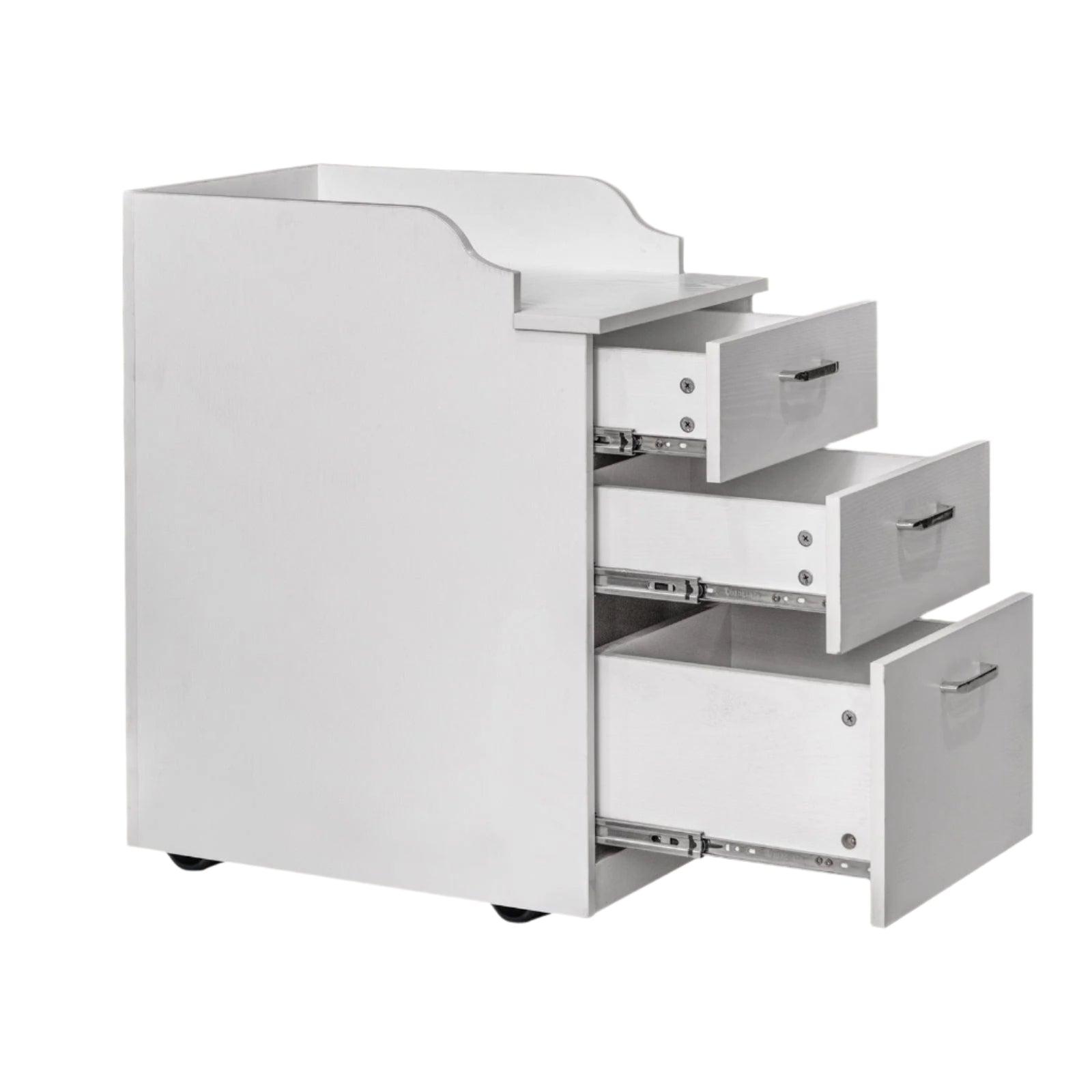 AVIGNON Pedicart 3-Drawer Rolling Cart with Wheels - Perfect for Salon, Spa, Nail & Beauty Supplies Organization - Mobile Storage for Professional or Home Use
